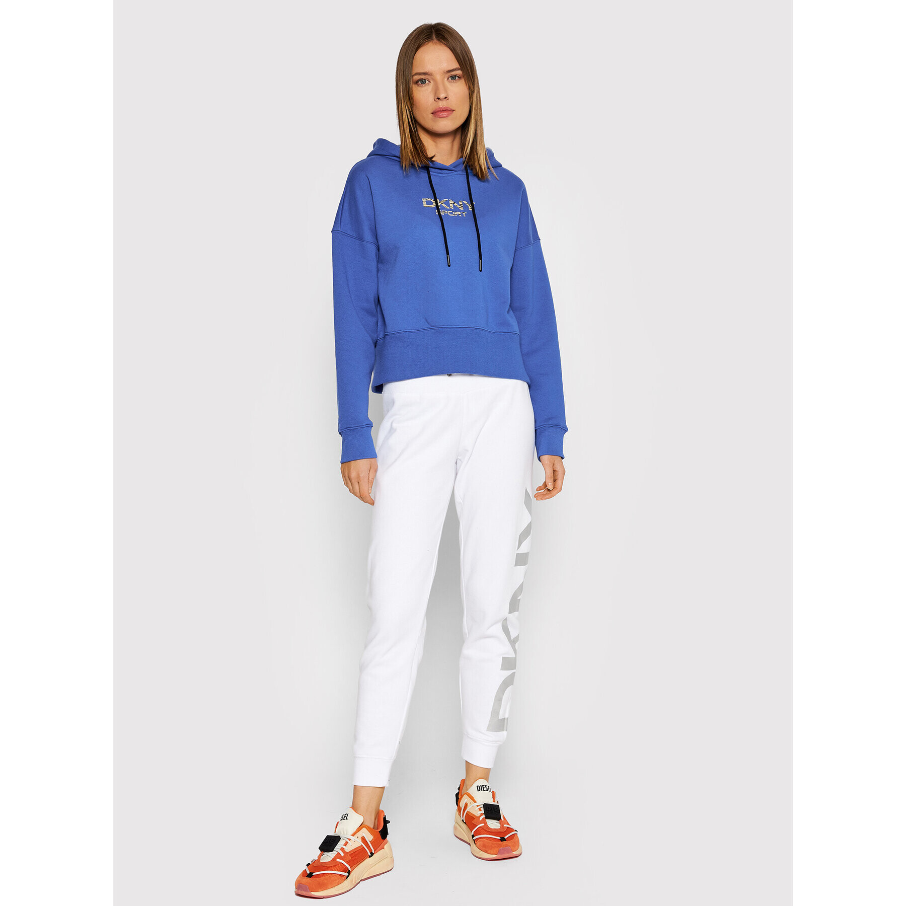 DKNY Sport Bluză DP1T8221 Albastru Relaxed Fit - Pled.ro