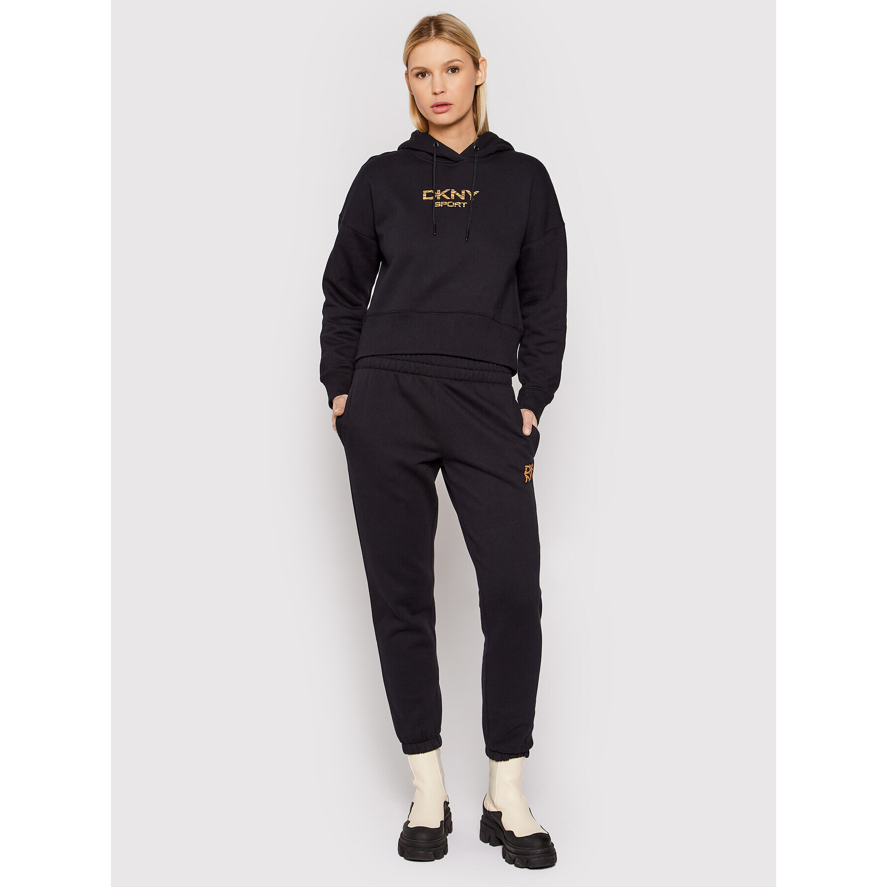 DKNY Sport Bluză DP1T8221 Negru Relaxed Fit - Pled.ro