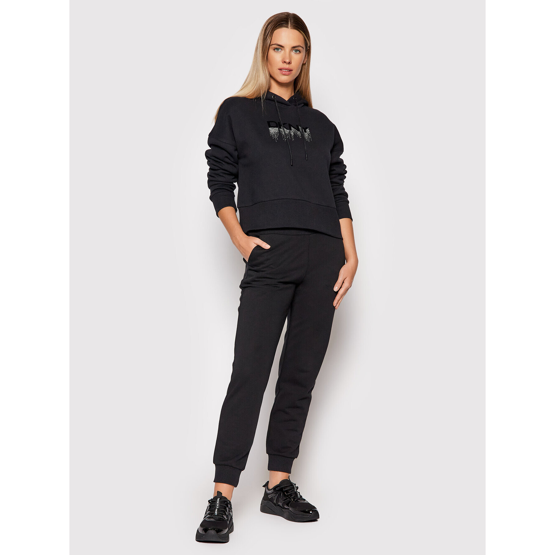 DKNY Sport Bluză DP1T8275 Negru Regular Fit - Pled.ro