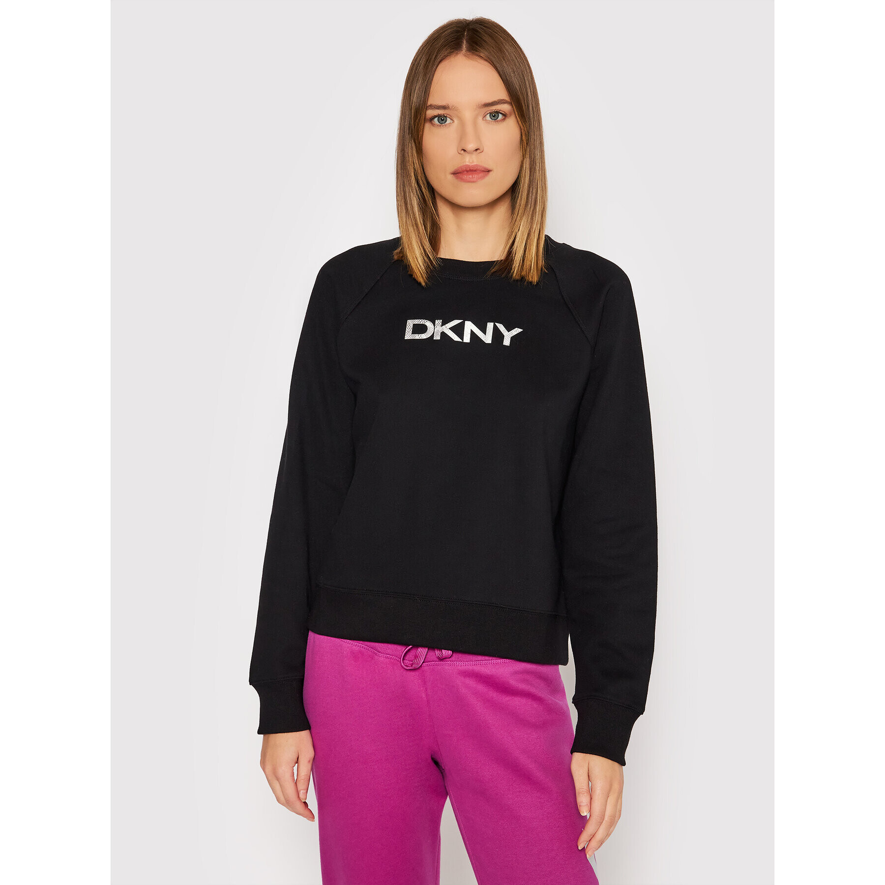 DKNY Sport Bluză DP1T8290 Negru Regular Fit - Pled.ro