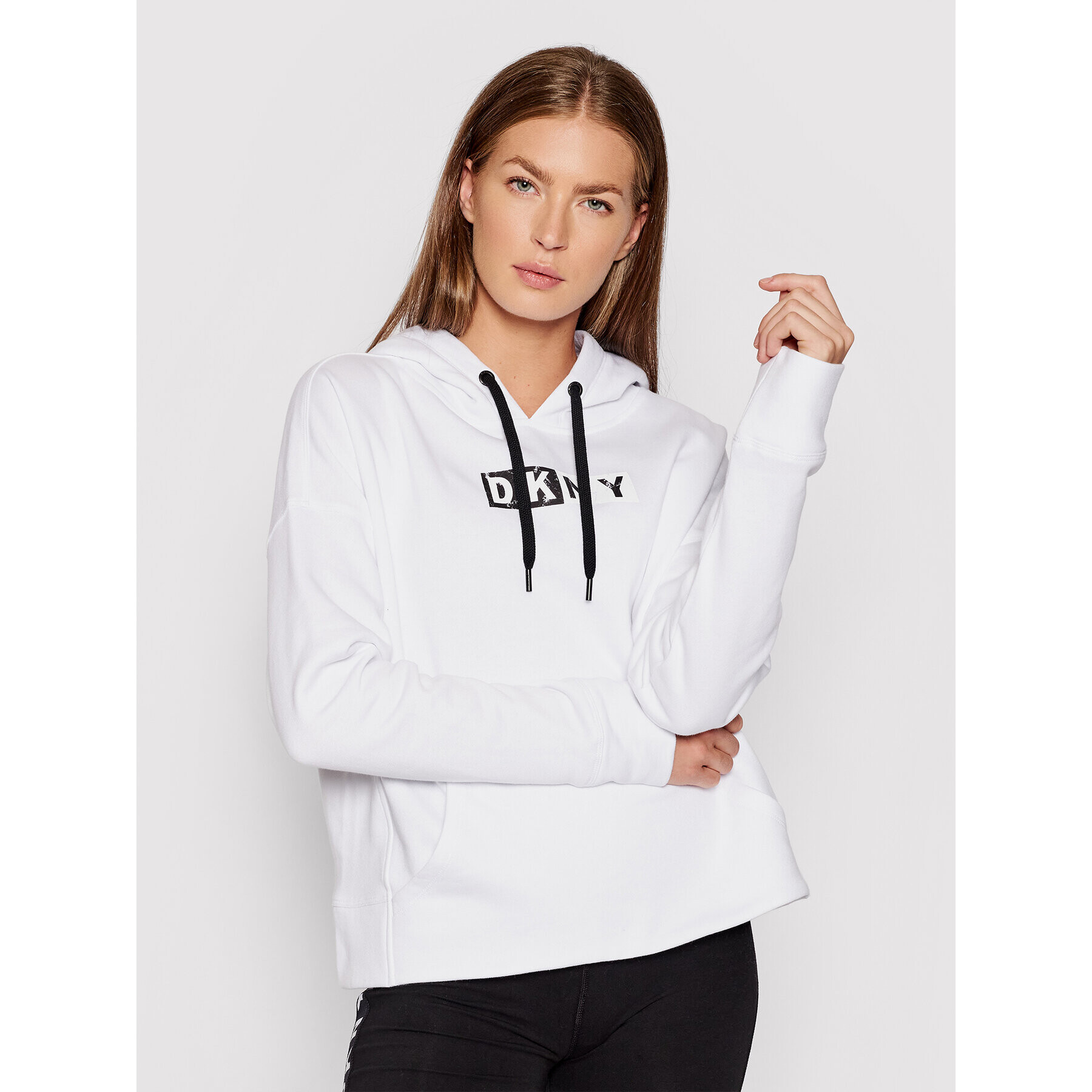 DKNY Sport Bluză DP1T8291 Alb Relaxed Fit - Pled.ro