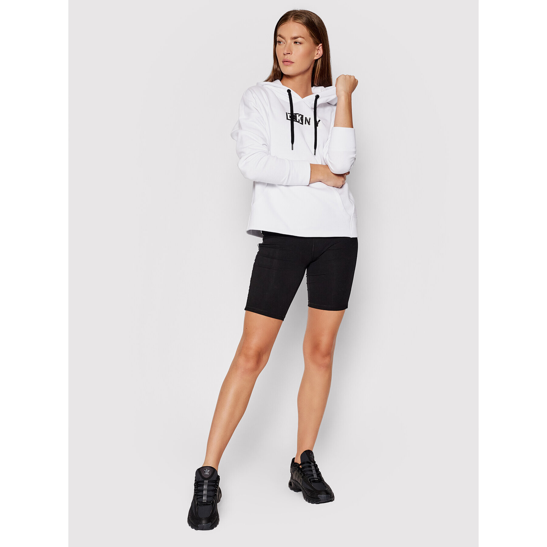 DKNY Sport Bluză DP1T8291 Alb Relaxed Fit - Pled.ro