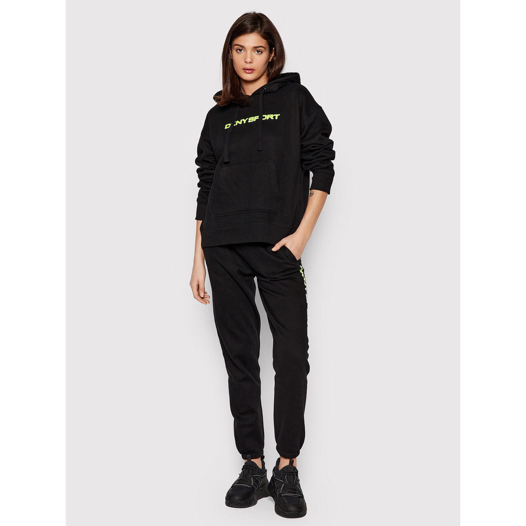 DKNY Sport Bluză DP1T8423 Negru Oversize - Pled.ro