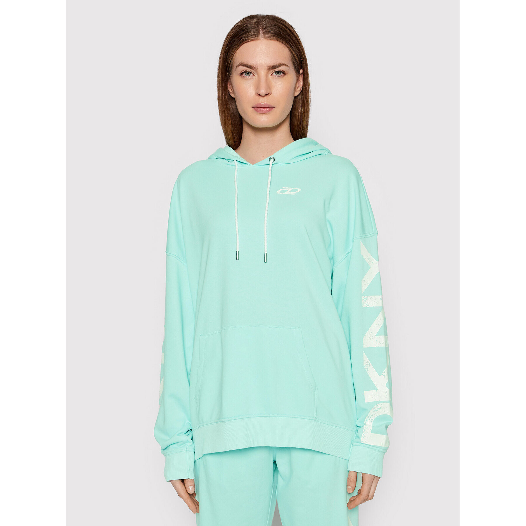 DKNY Sport Bluză DP1T8461 Verde Relaxed Fit - Pled.ro