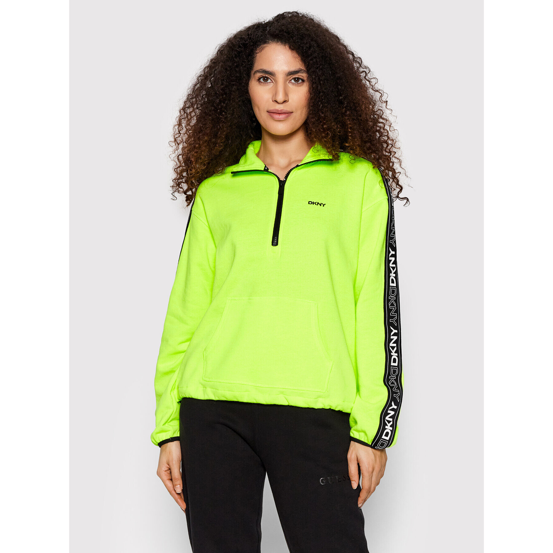 DKNY Sport Bluză DP1T8786 Verde Relaxed Fit - Pled.ro