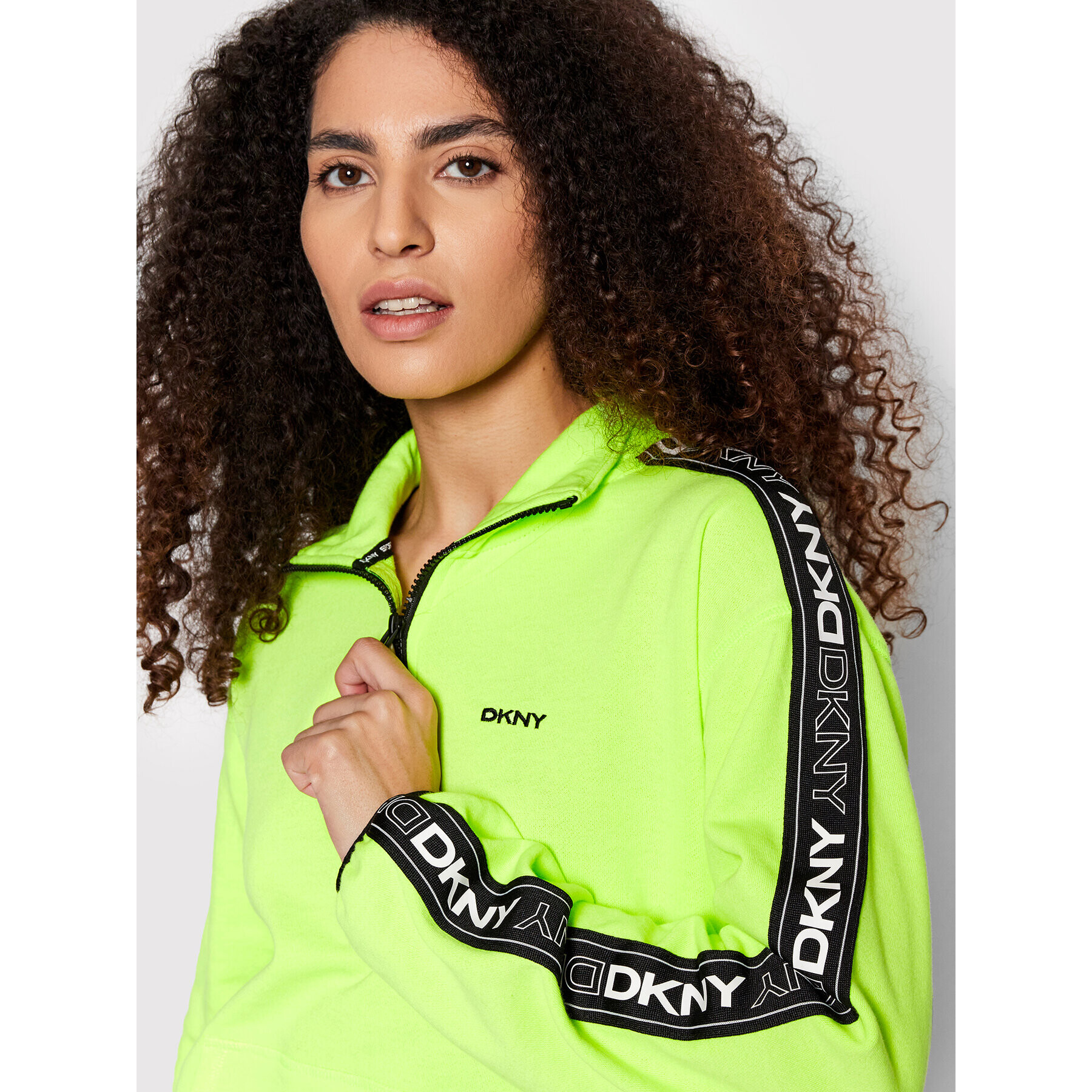 DKNY Sport Bluză DP1T8786 Verde Relaxed Fit - Pled.ro