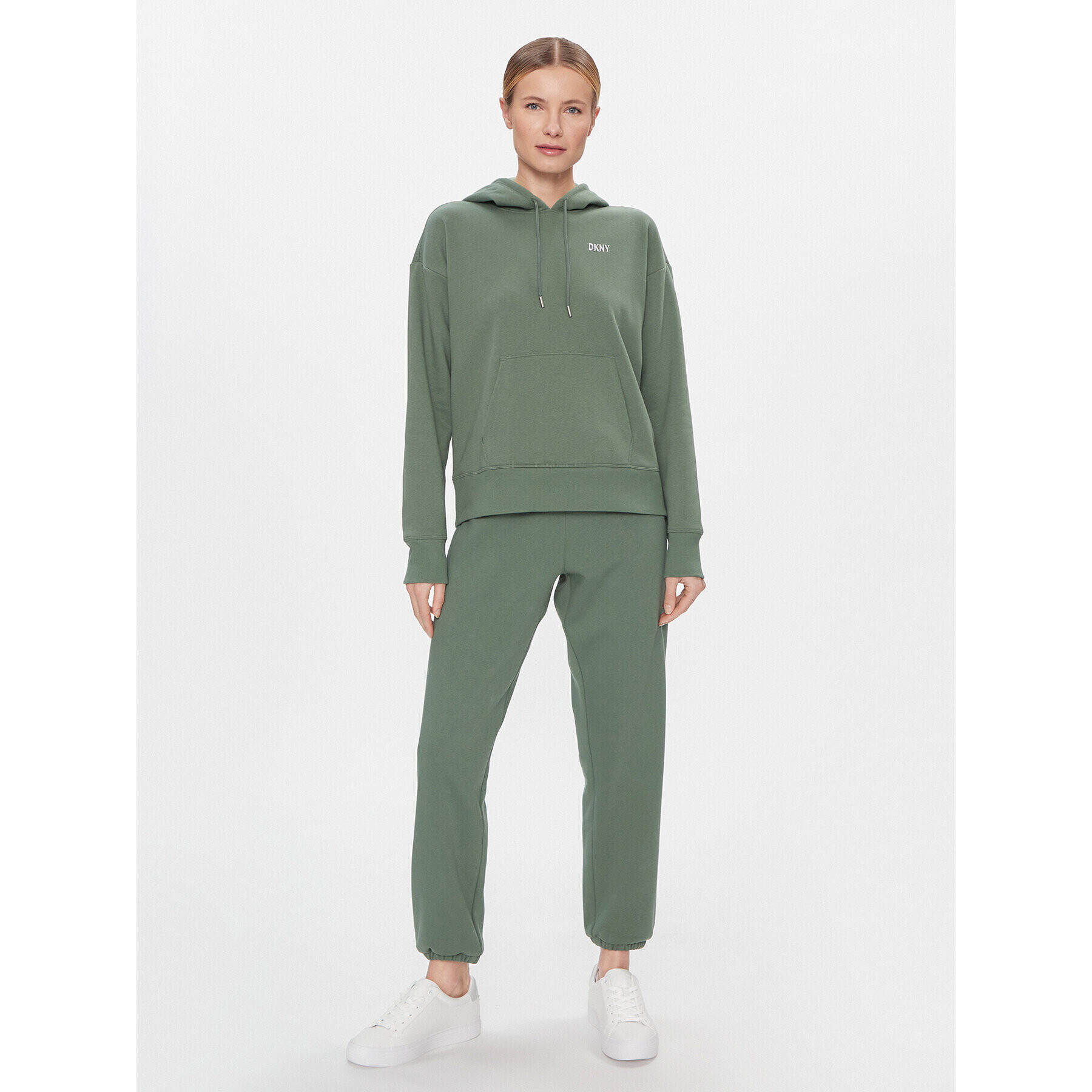 DKNY Sport Bluză DP2T9057 Verde Classic Fit - Pled.ro