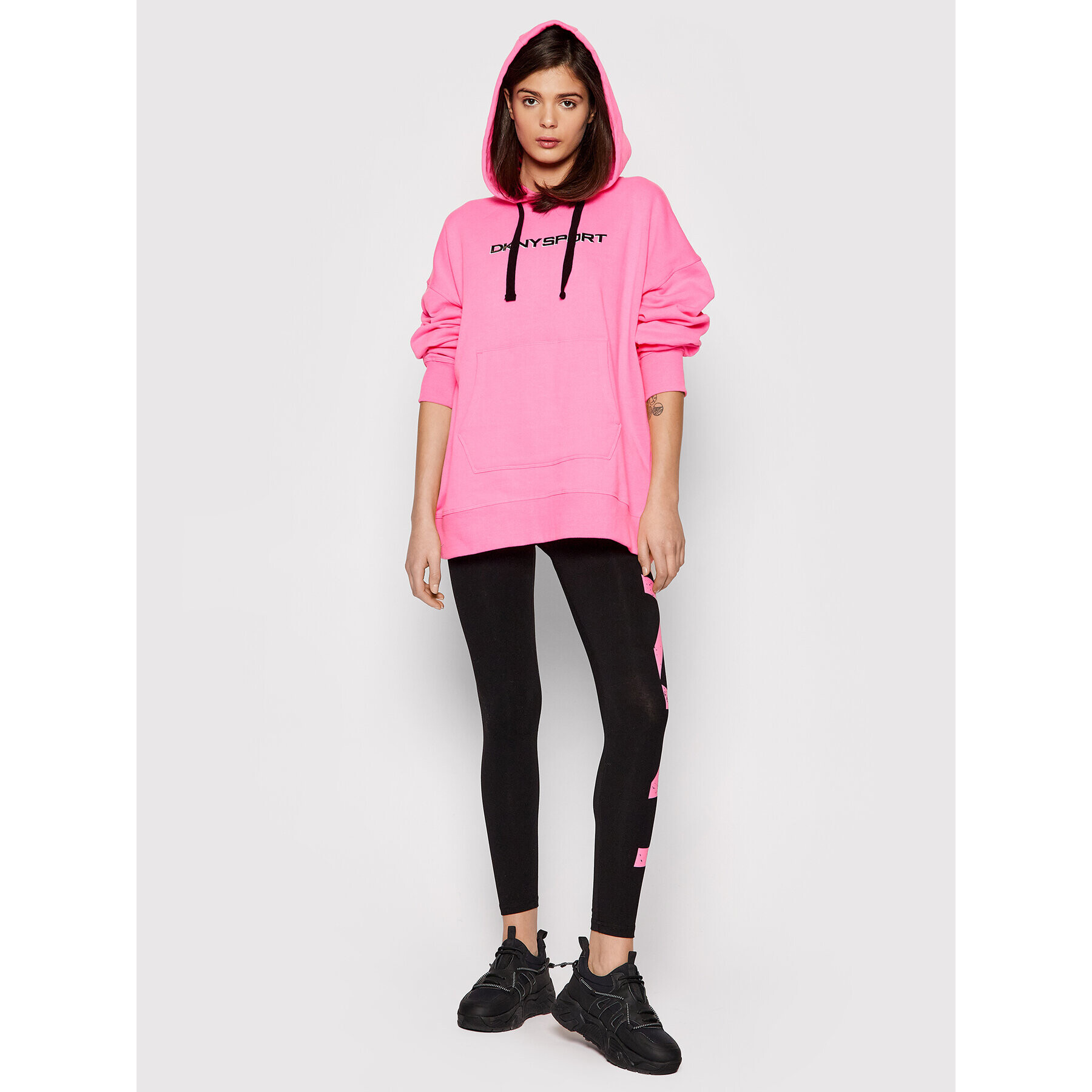 DKNY Sport Bluză DPPT8774 Roz Oversize - Pled.ro