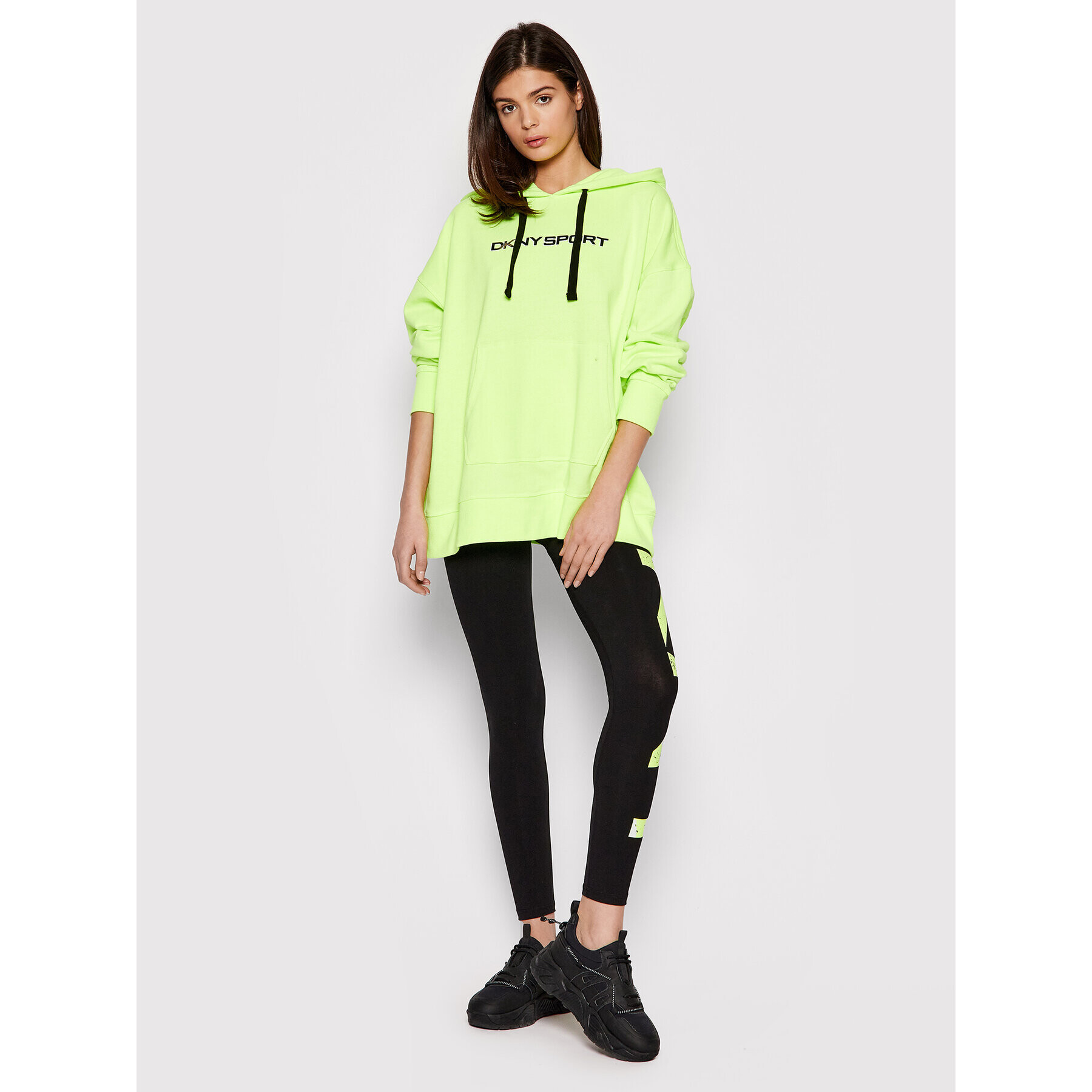 DKNY Sport Bluză DPPT8774 Verde Oversize - Pled.ro