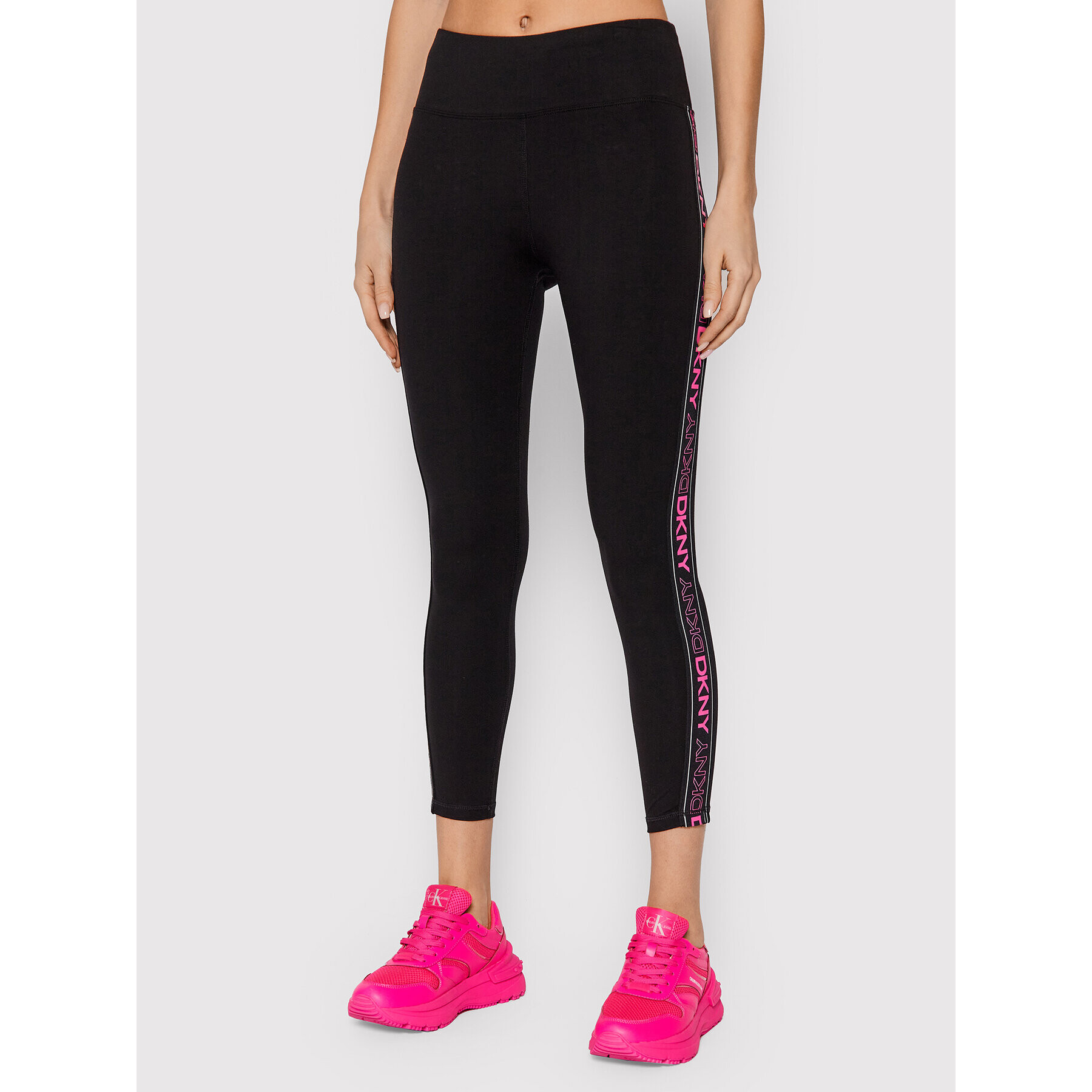 DKNY Sport Colanți DP1P2484 Negru Slim Fit - Pled.ro