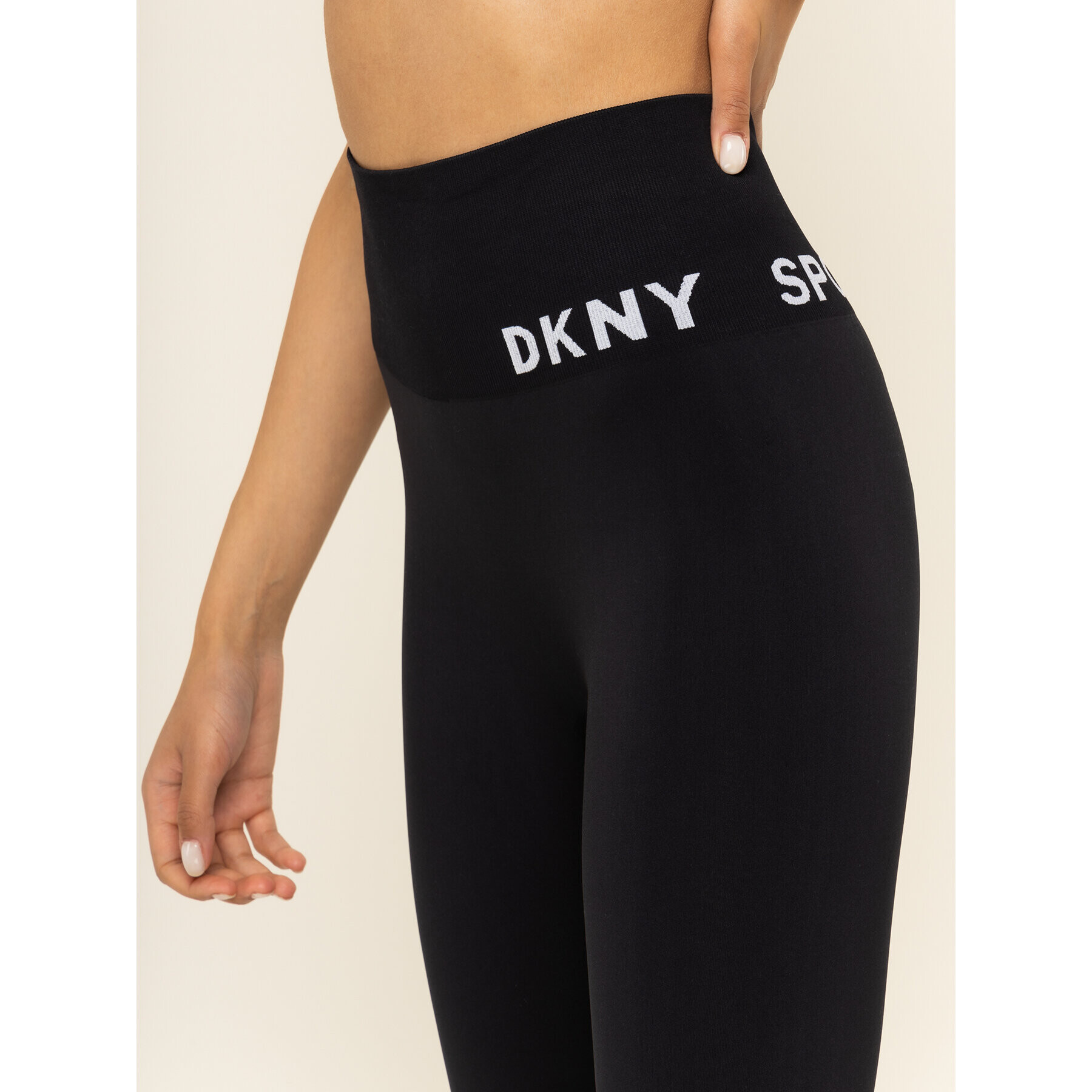 DKNY Sport Colanți DP8P1765 Negru Slim Fit - Pled.ro