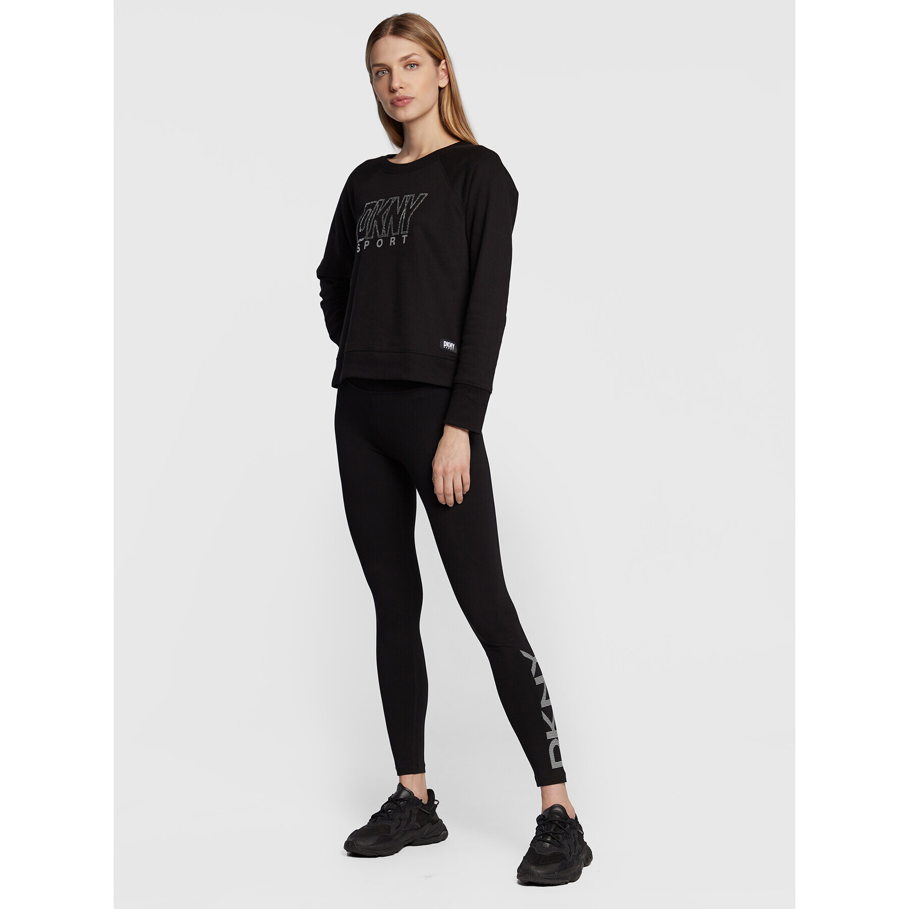 DKNY Sport Colanți DP1P1965 Negru Slim Fit - Pled.ro