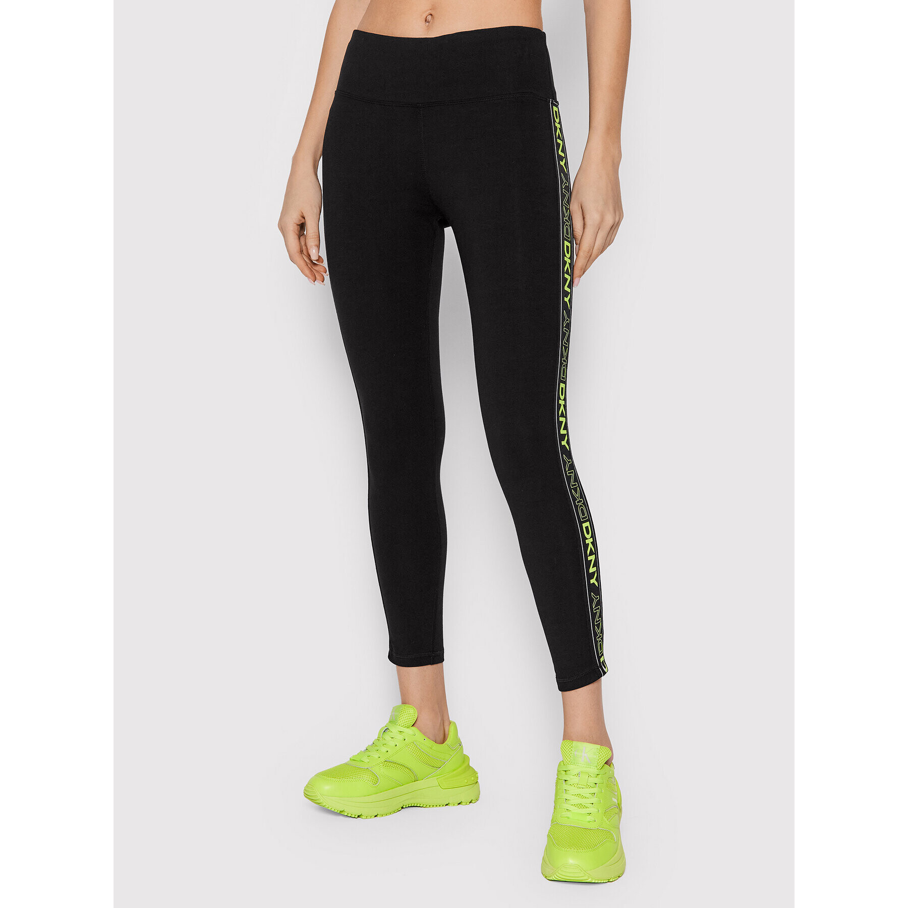 DKNY Sport Colanți DP1P2484 Negru Slim Fit - Pled.ro