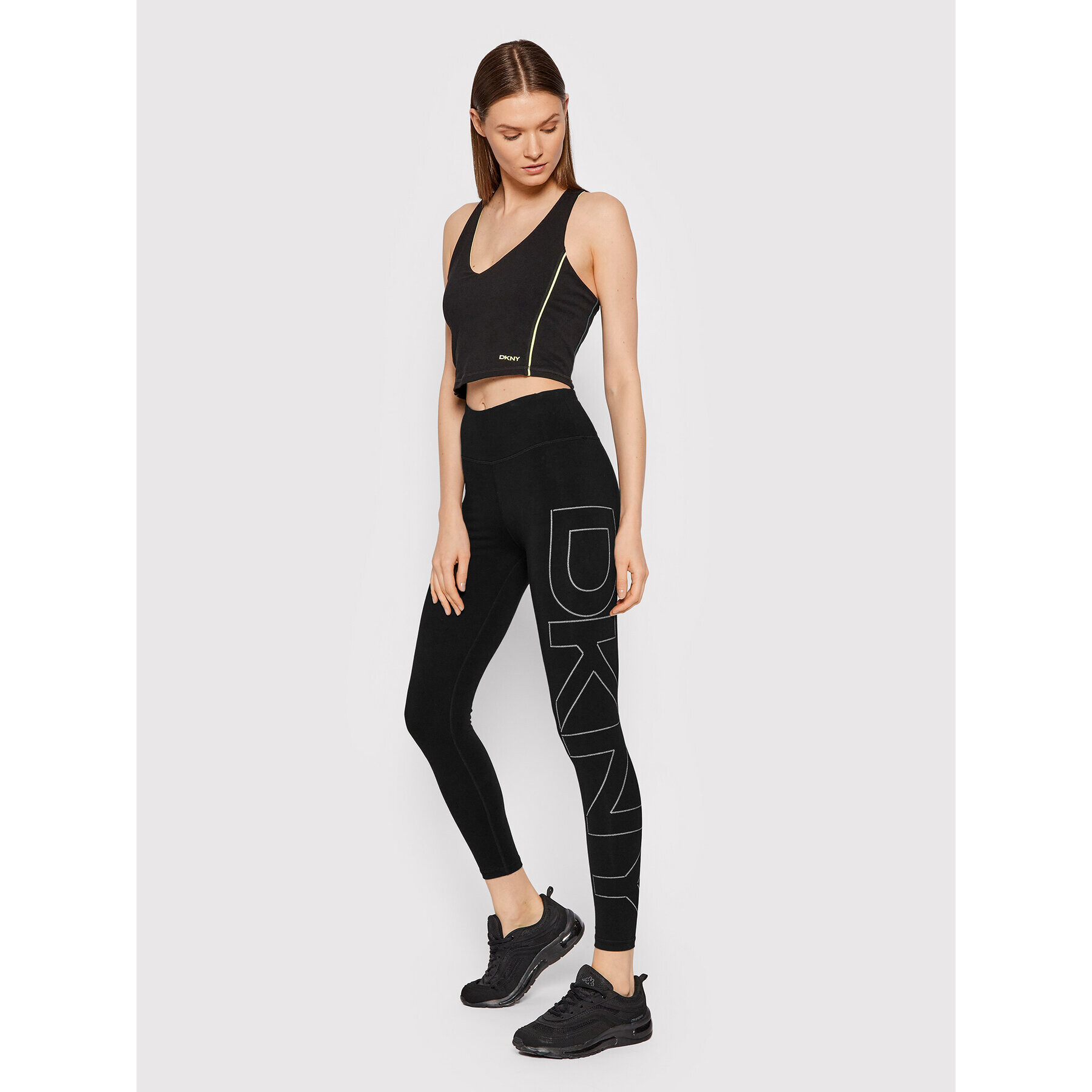 DKNY Sport Colanți DP1P2771 Negru Slim Fit - Pled.ro