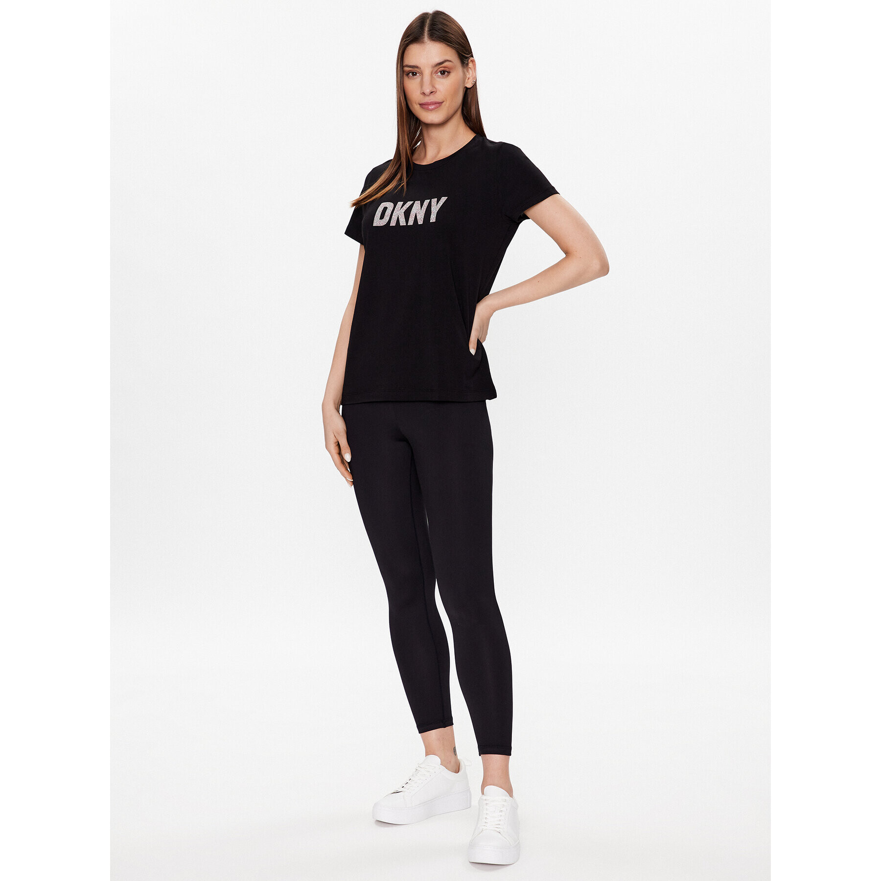 DKNY Sport Colanți DP2P3191 Negru Classic Fit - Pled.ro