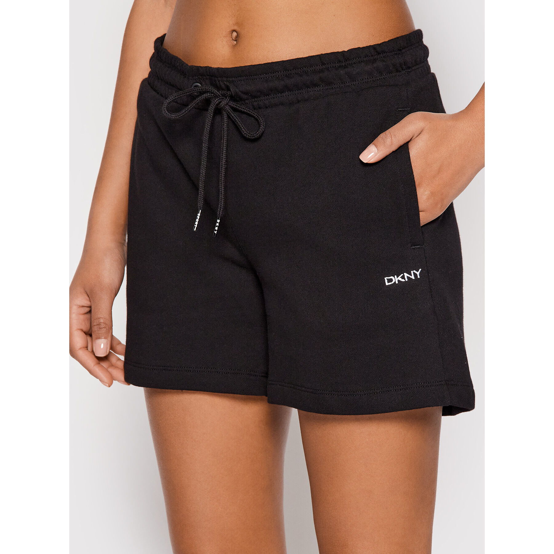 DKNY Sport Pantaloni scurți sport DP1S4993 Negru Regular Fit - Pled.ro