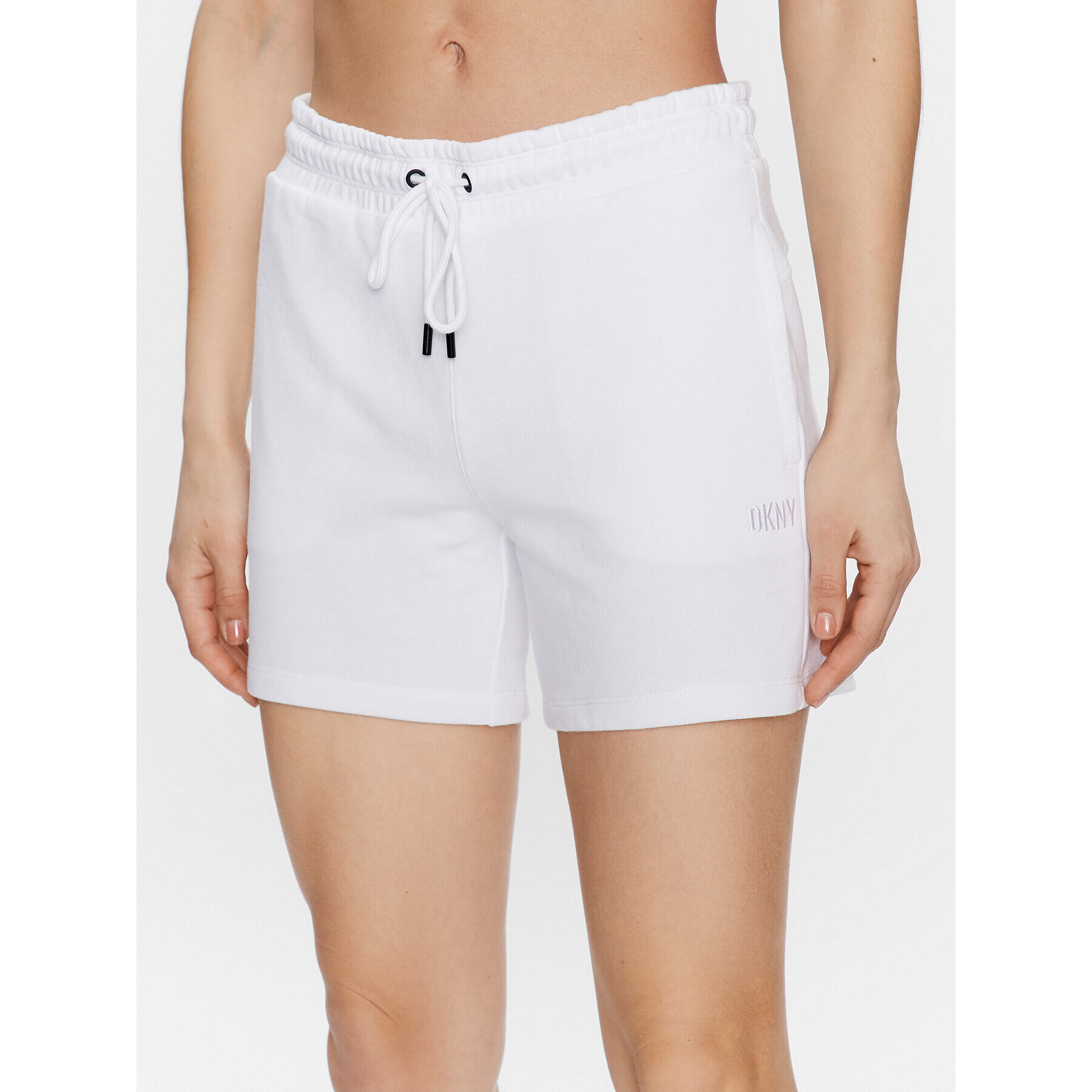 DKNY Sport Pantaloni scurți sport DP3S4993 Alb Regular Fit - Pled.ro