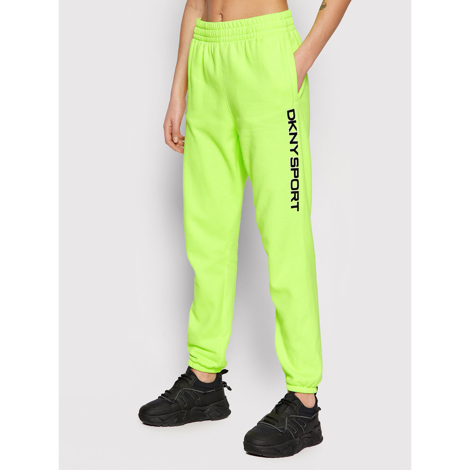 DKNY Sport Pantaloni trening DP1P2823 Verde Regular Fit - Pled.ro