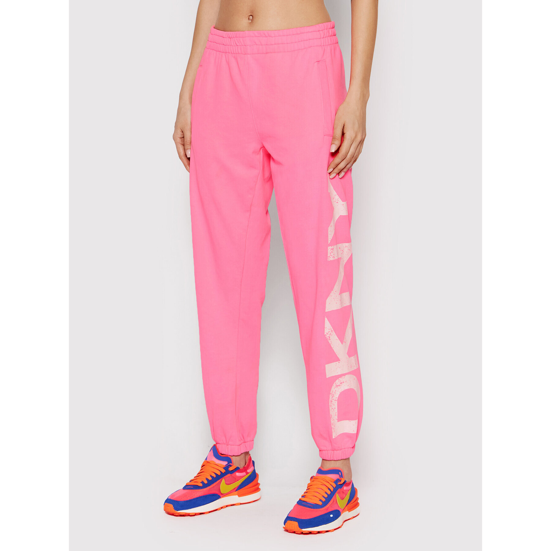 DKNY Sport Pantaloni trening DP1P2833 Roz Regular Fit - Pled.ro