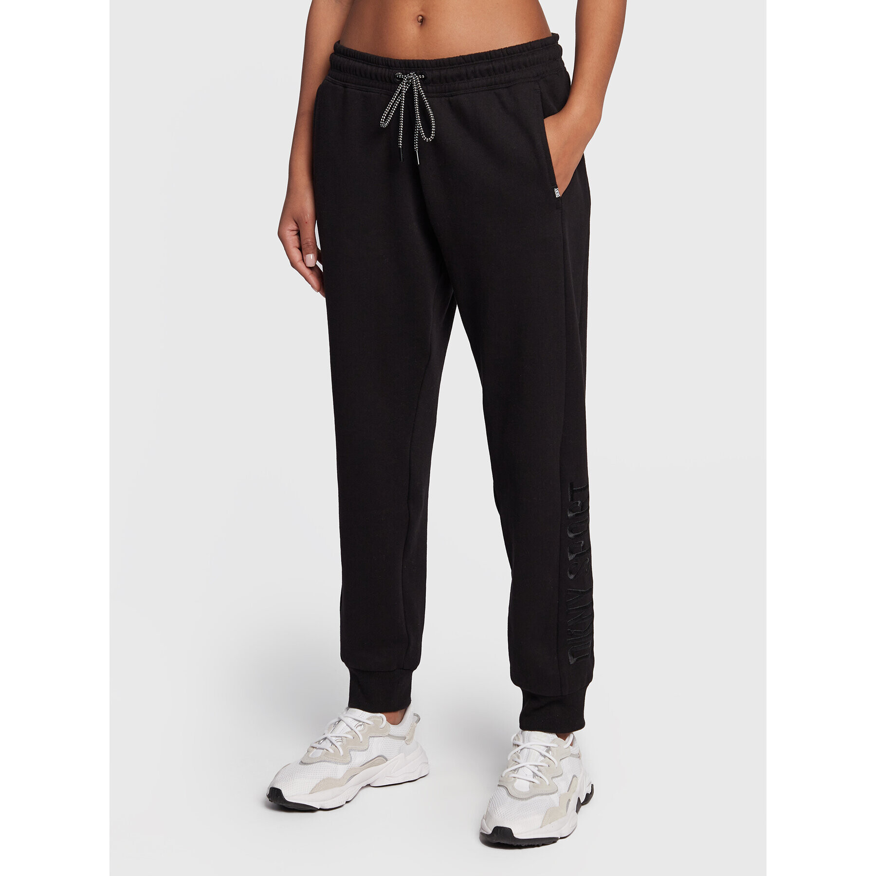 DKNY Sport Pantaloni trening DP2P3117 Negru Regular Fit - Pled.ro