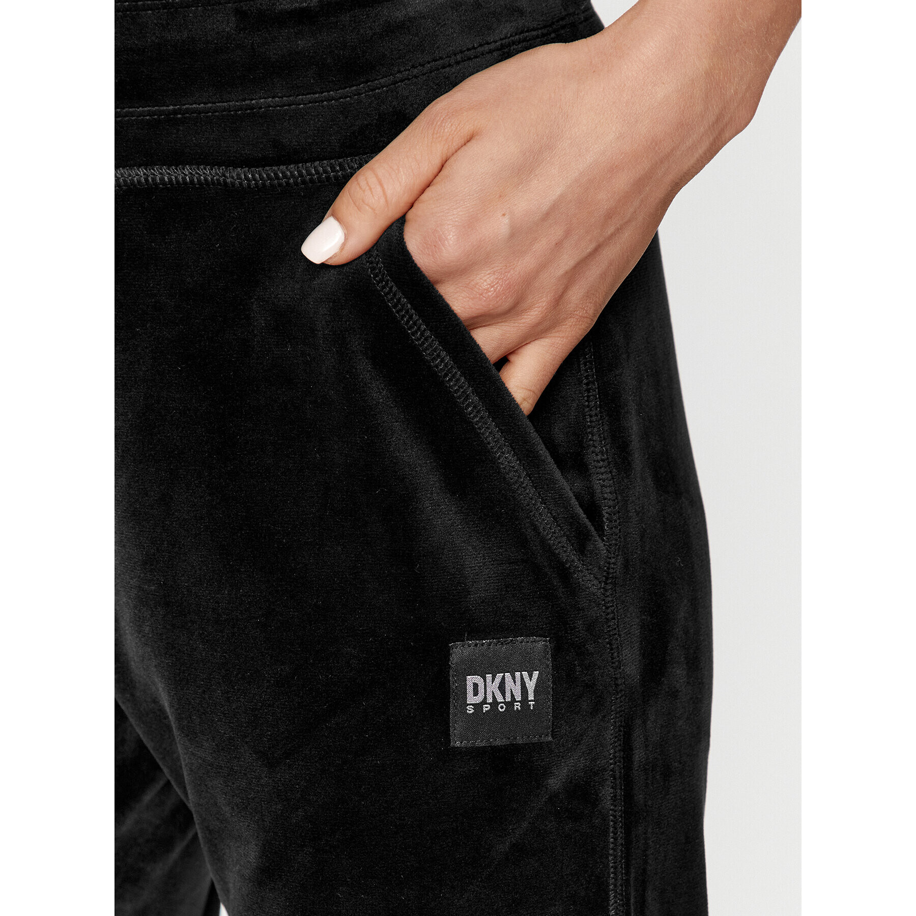 DKNY Sport Pantaloni trening DP3P1854 Negru Regular Fit - Pled.ro