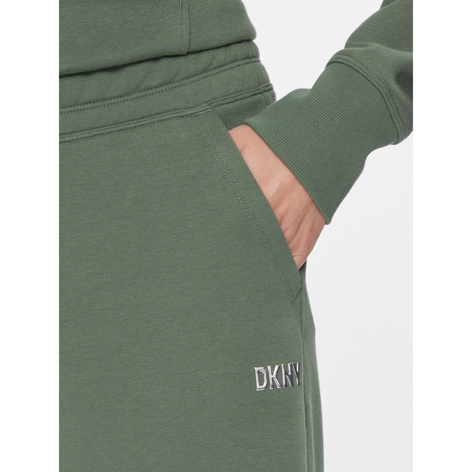 DKNY Sport Pantaloni trening DP3P3406 Verde Wide Leg - Pled.ro