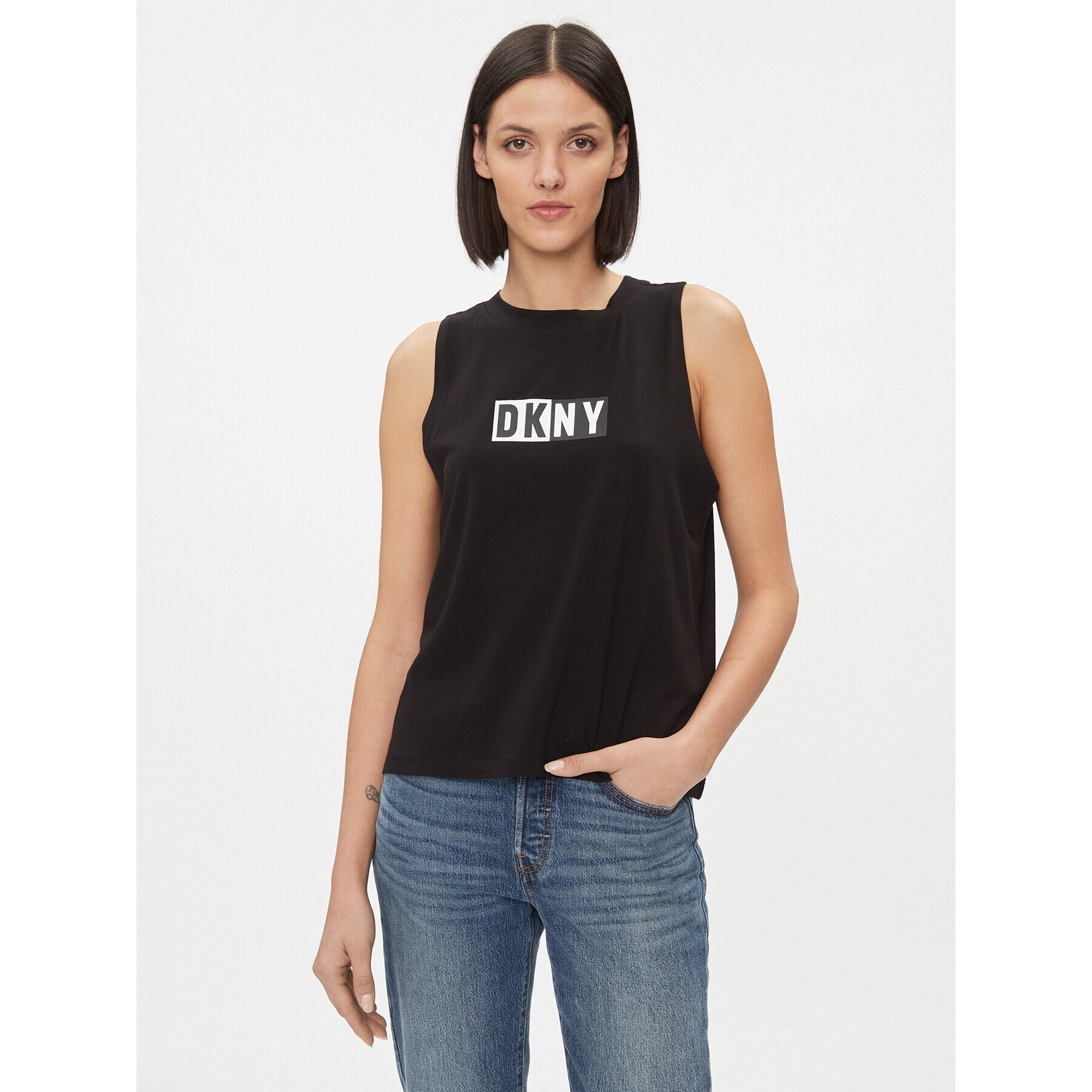 DKNY Sport Top DP2T5892 Negru Classic Fit - Pled.ro