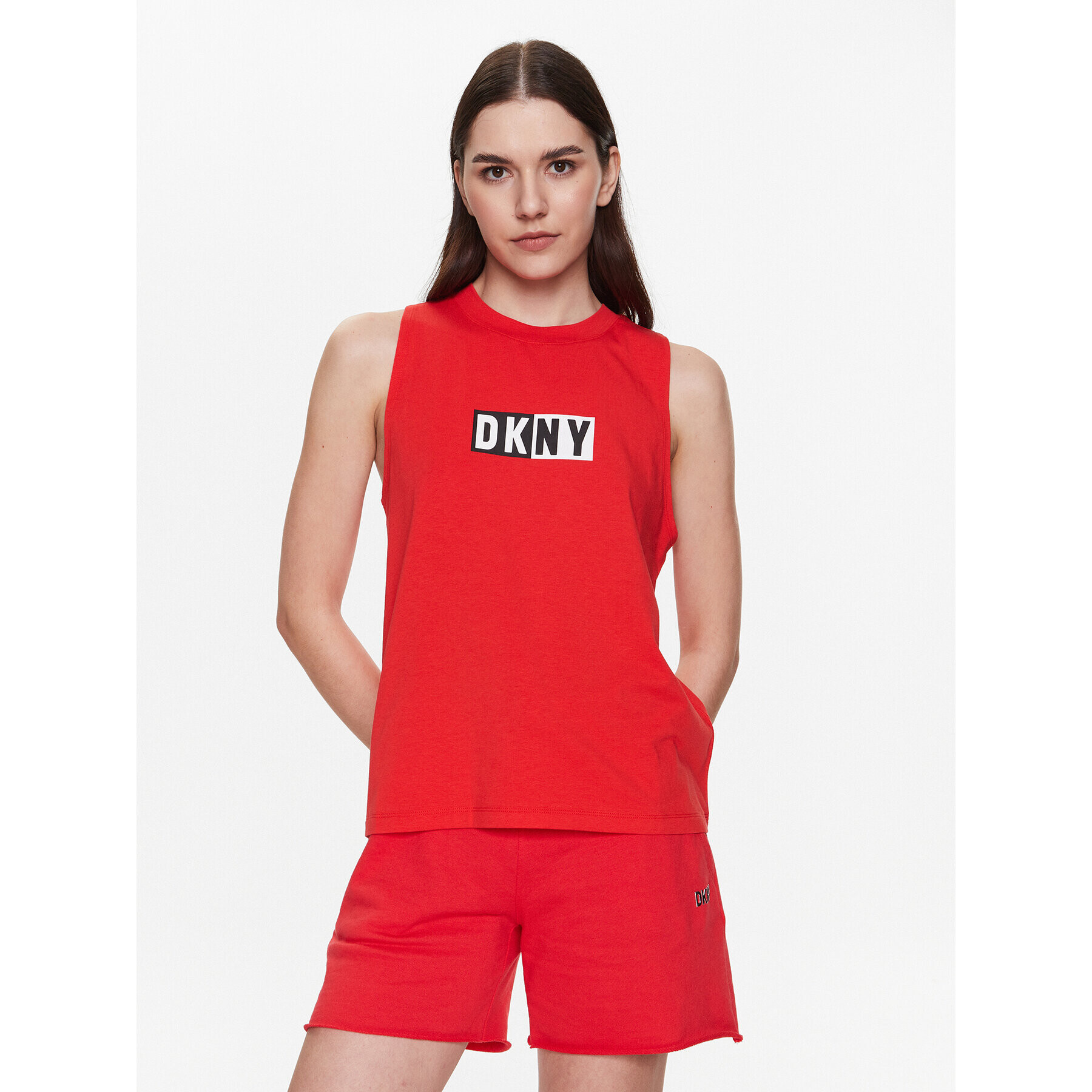 DKNY Sport Top DP2T5892 Roșu Classic Fit - Pled.ro