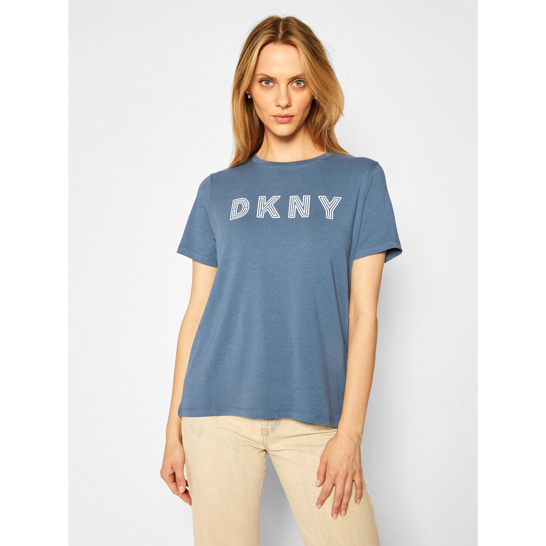 DKNY Sport Tricou DP0T7440 Bleumarin Regular Fit - Pled.ro