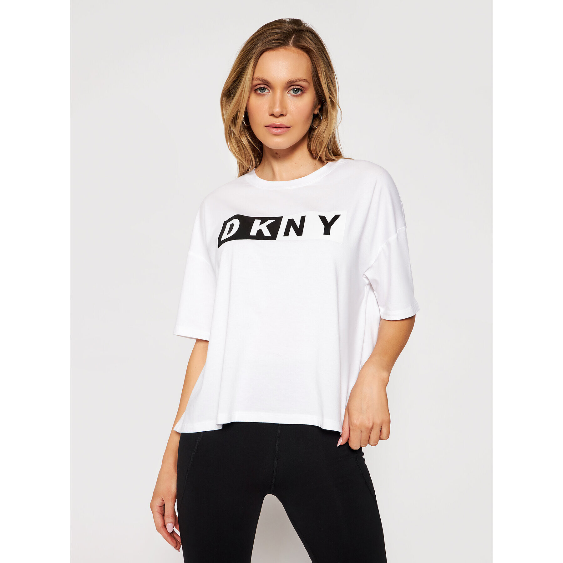 DKNY Sport Tricou DP0T7732 Alb Oversize - Pled.ro