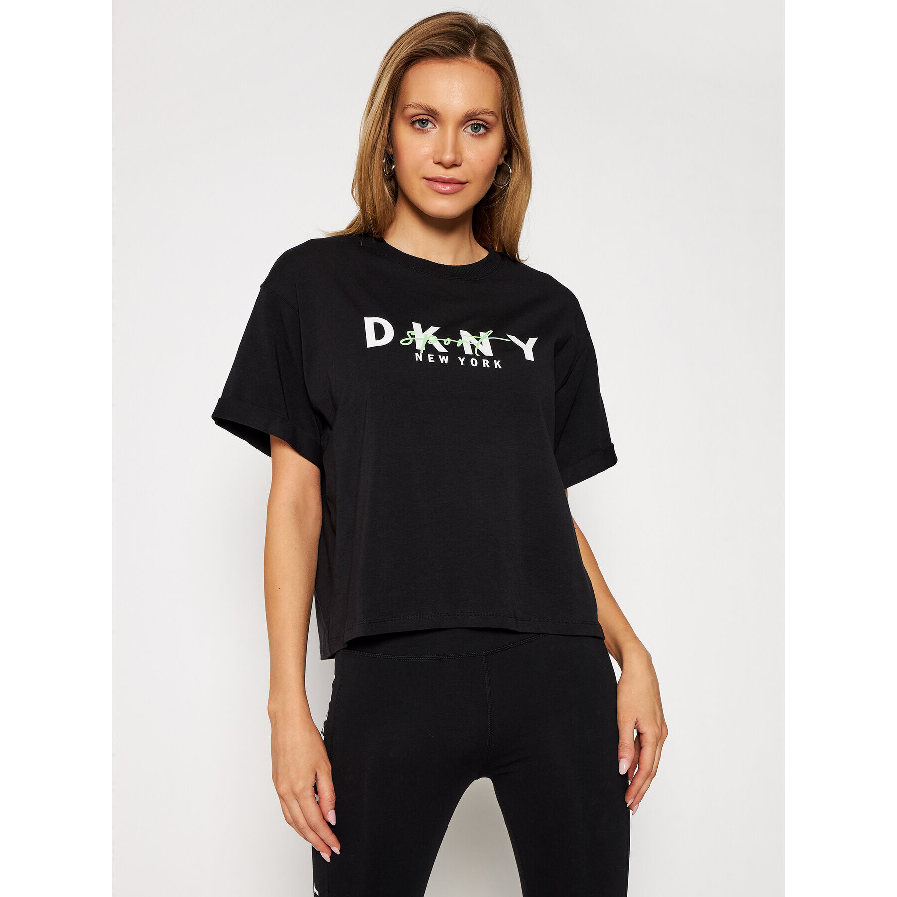 DKNY Sport Tricou DP0T7854 Negru Oversize - Pled.ro