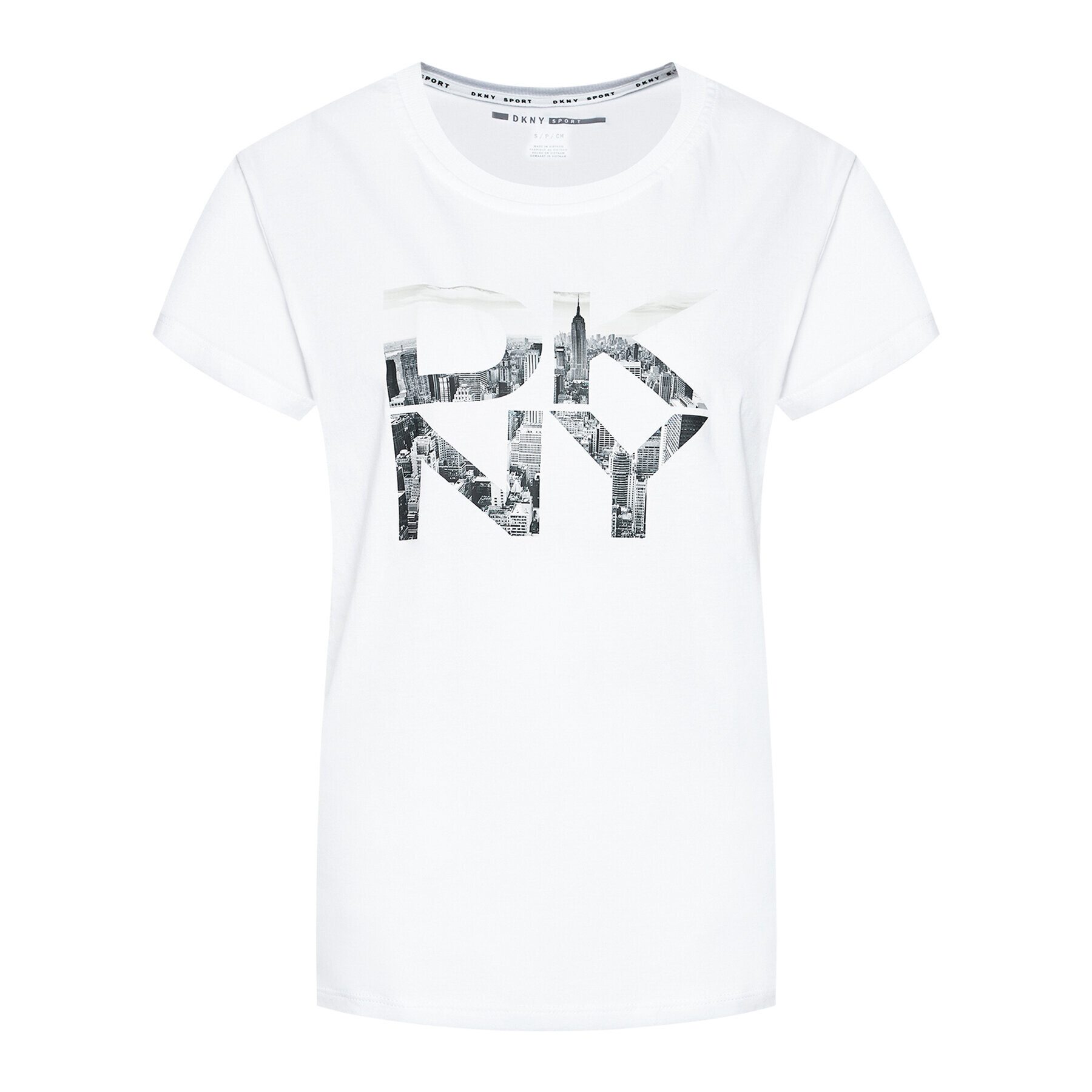 DKNY Sport Tricou DP1T8009 Alb Regular Fit - Pled.ro