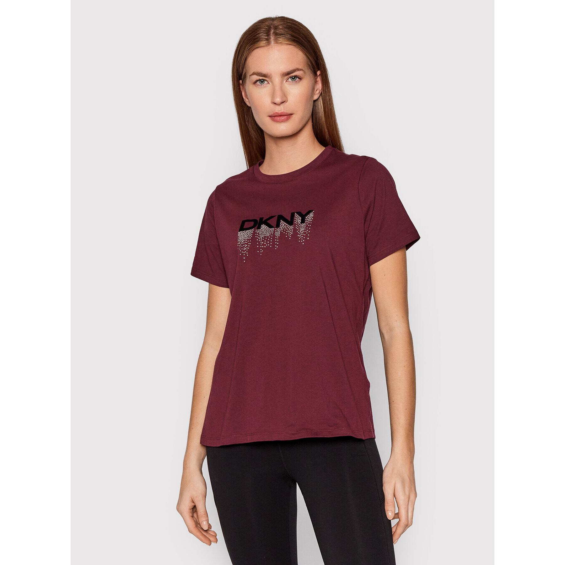 DKNY Sport Tricou DP1T8273 Vișiniu Relaxed Fit - Pled.ro