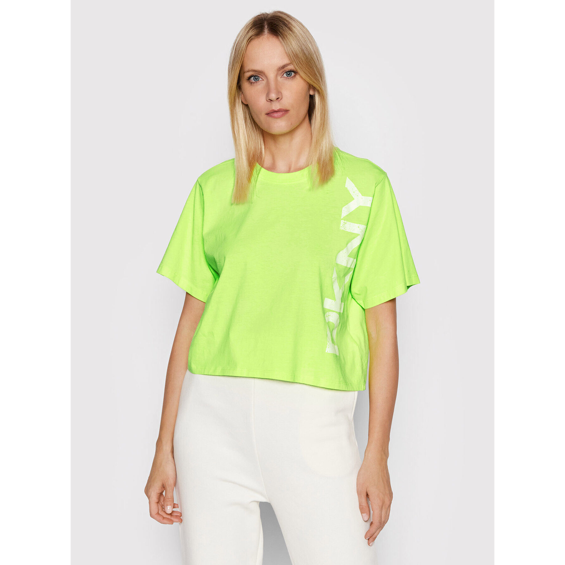 DKNY Sport Tricou DP1T8459 Verde Relaxed Fit - Pled.ro