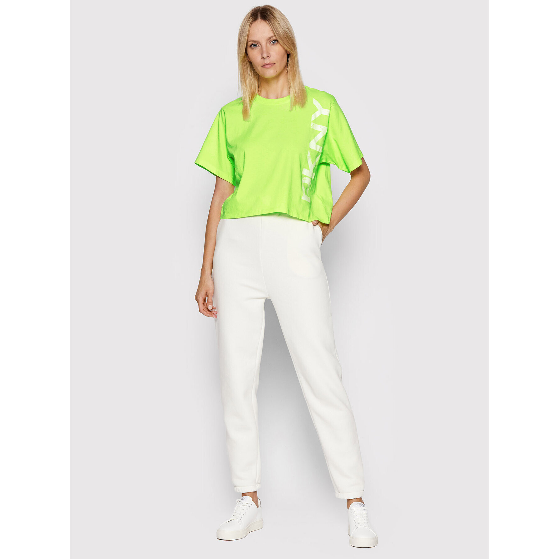 DKNY Sport Tricou DP1T8459 Verde Relaxed Fit - Pled.ro