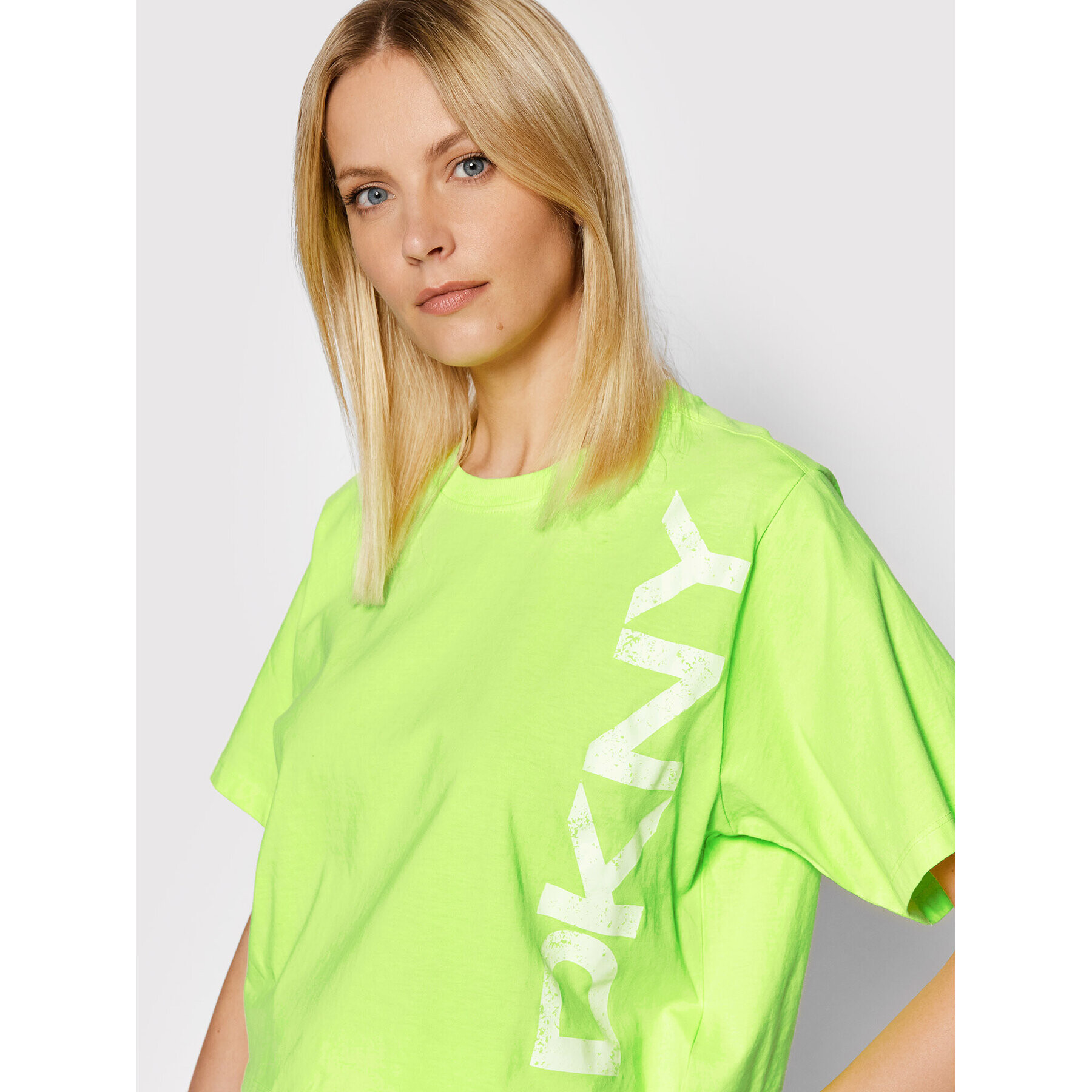 DKNY Sport Tricou DP1T8459 Verde Relaxed Fit - Pled.ro