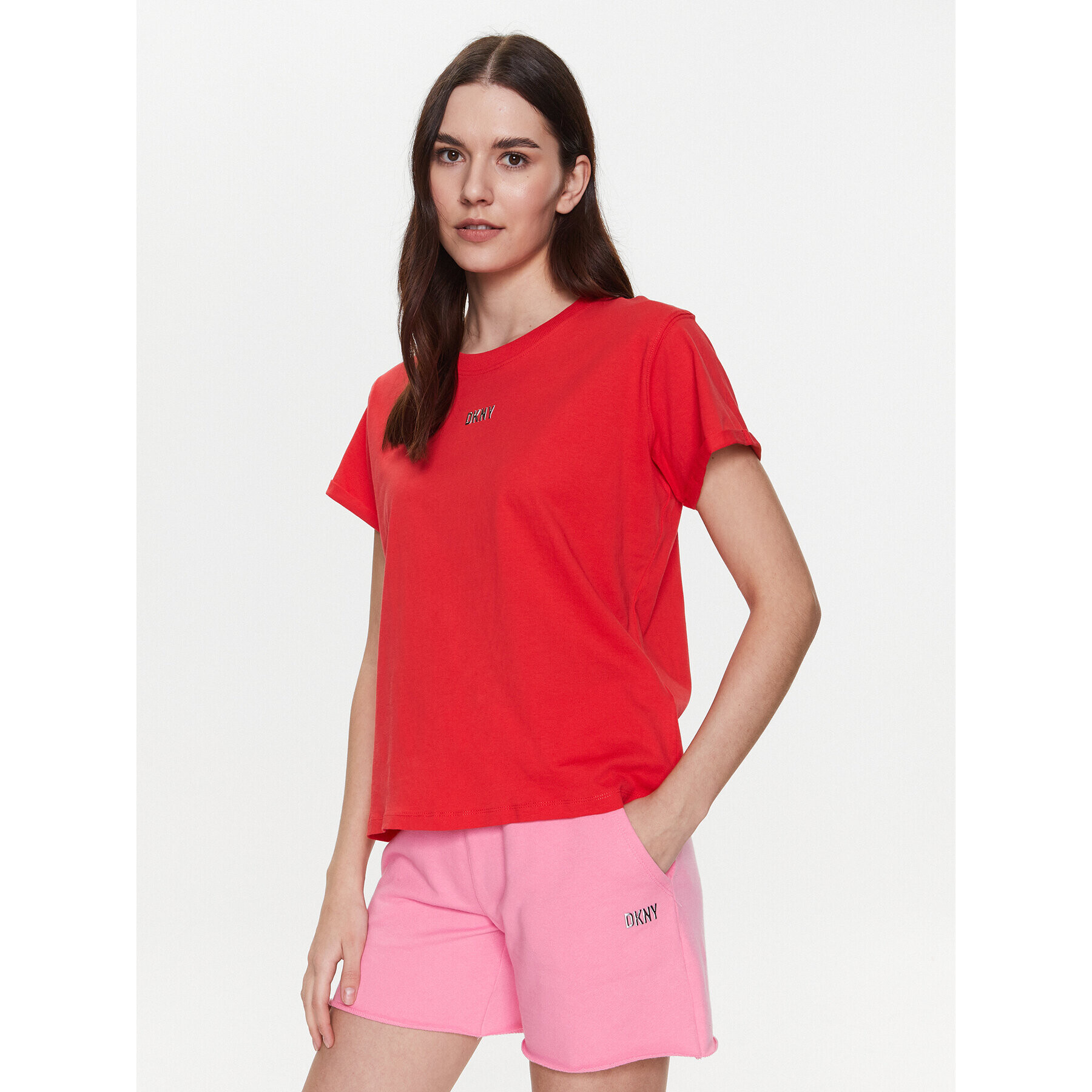 DKNY Sport Tricou DP1T8521 Roșu Classic Fit - Pled.ro