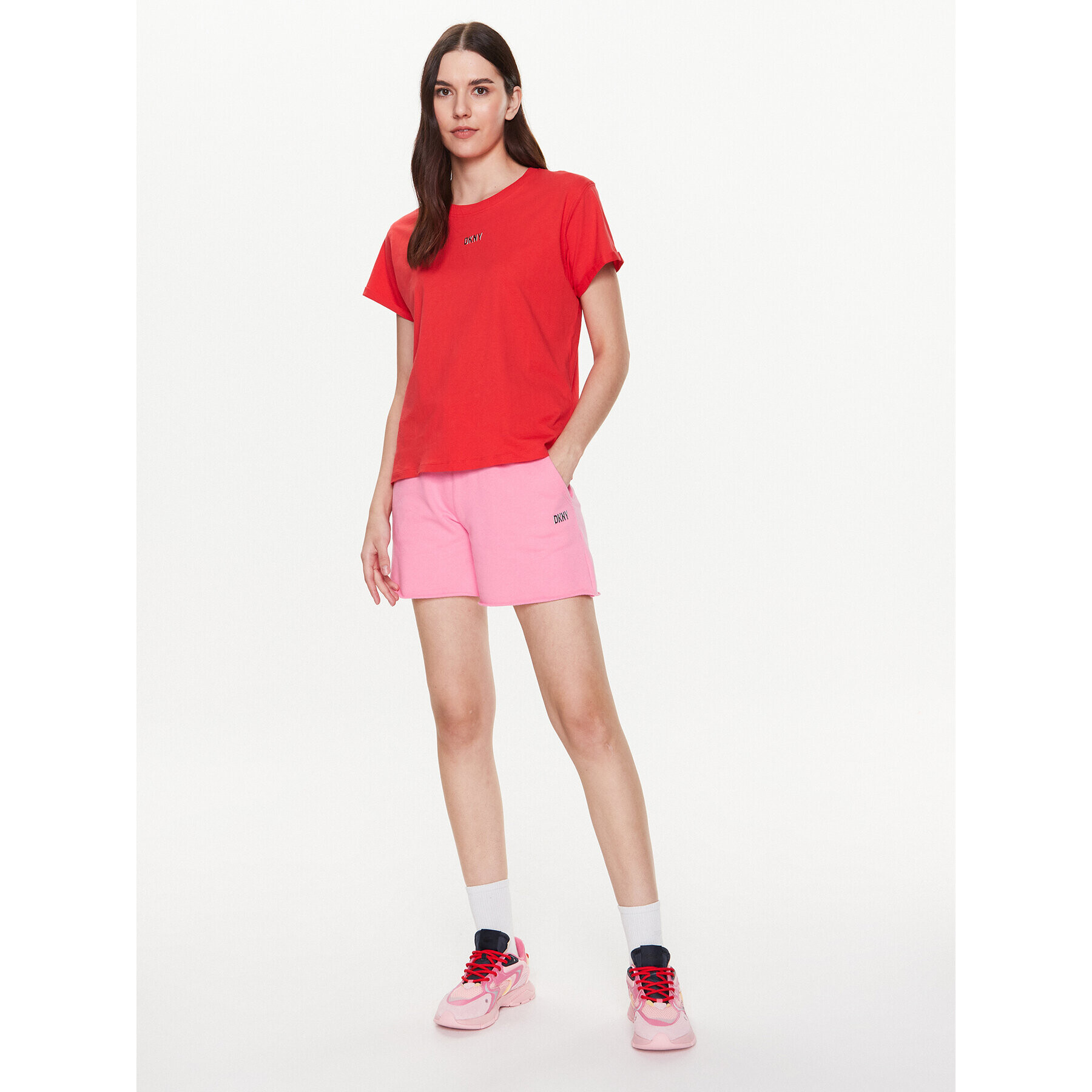 DKNY Sport Tricou DP1T8521 Roșu Classic Fit - Pled.ro