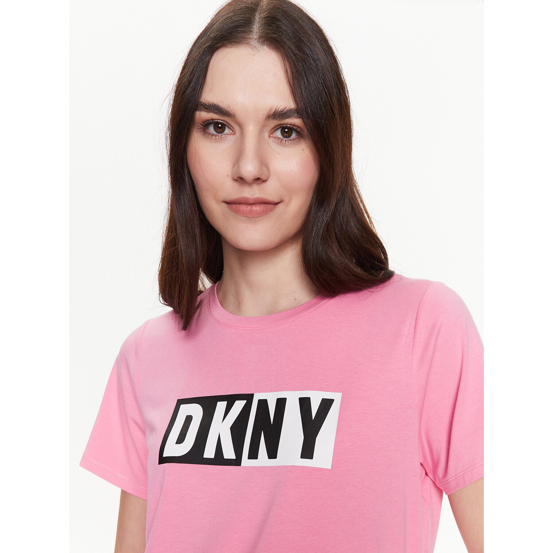 DKNY Sport Tricou DP2T5894 Roz Classic Fit - Pled.ro