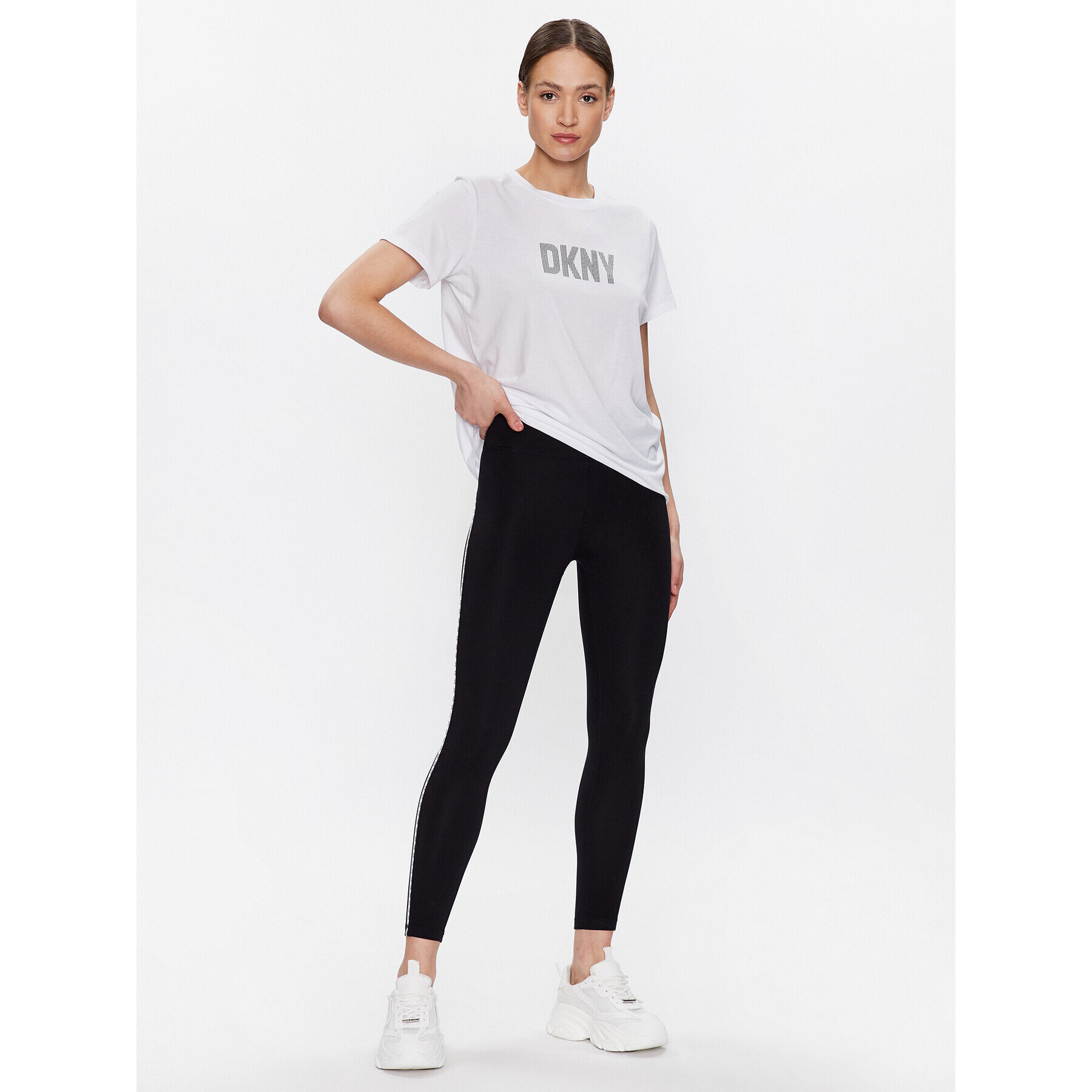 DKNY Sport Tricou DP2T6749 Alb Classic Fit - Pled.ro