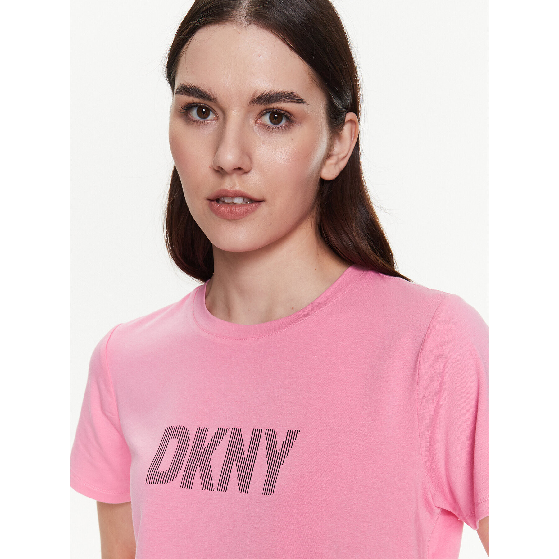 DKNY Sport Tricou DP2T6749 Roz Classic Fit - Pled.ro