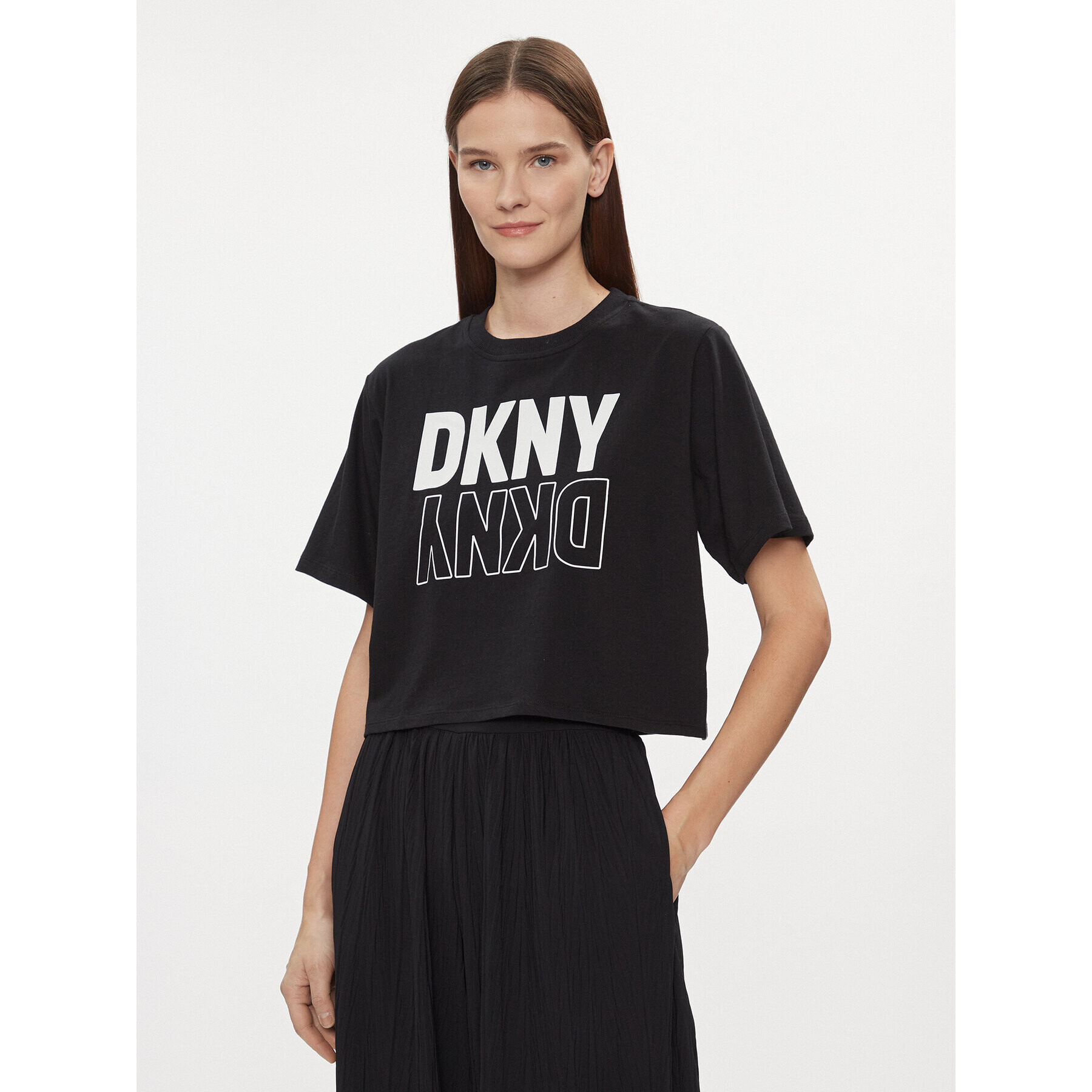 DKNY Sport Tricou DP2T8559 Negru Boxy Fit - Pled.ro