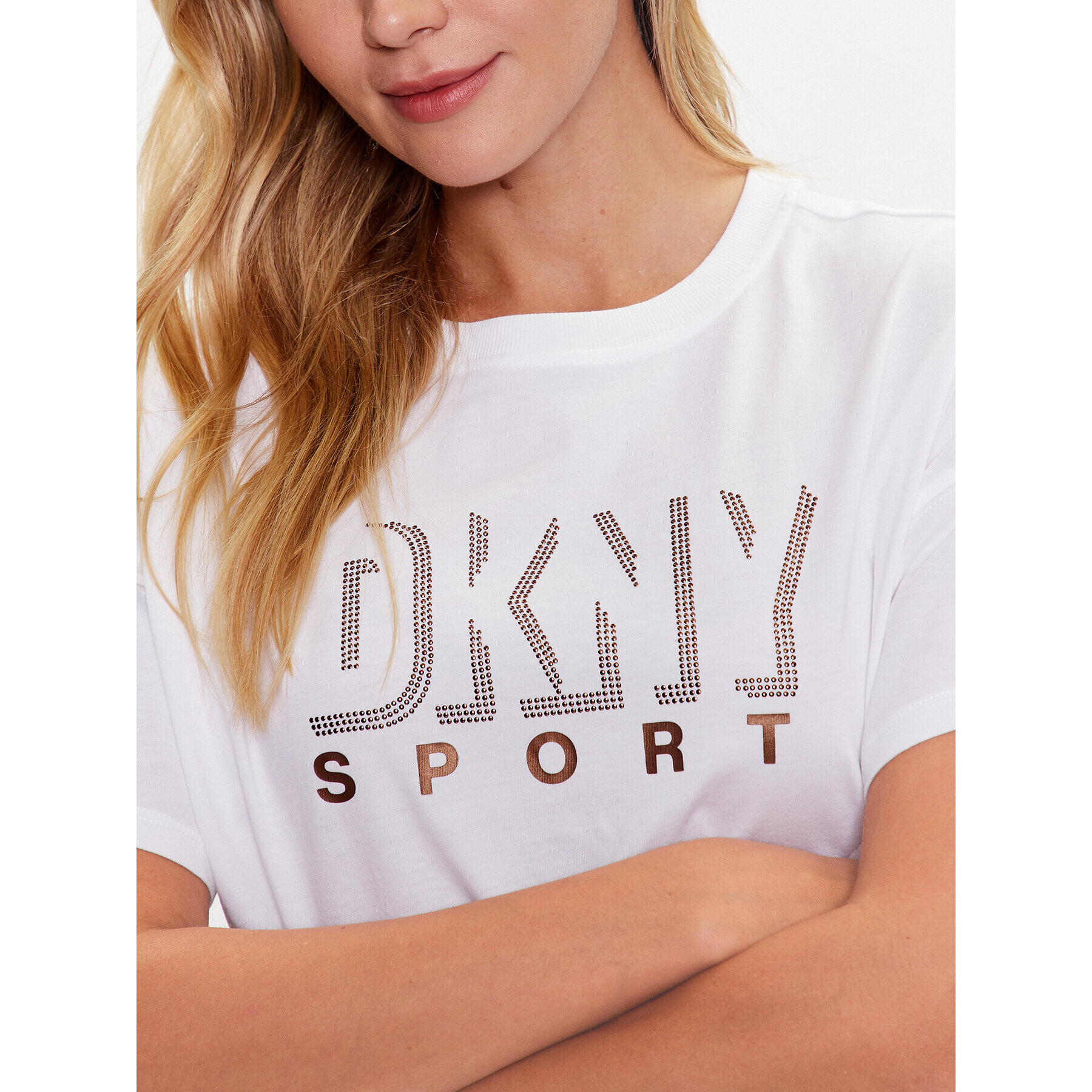 DKNY Sport Tricou DP2T9148 Alb Classic Fit - Pled.ro