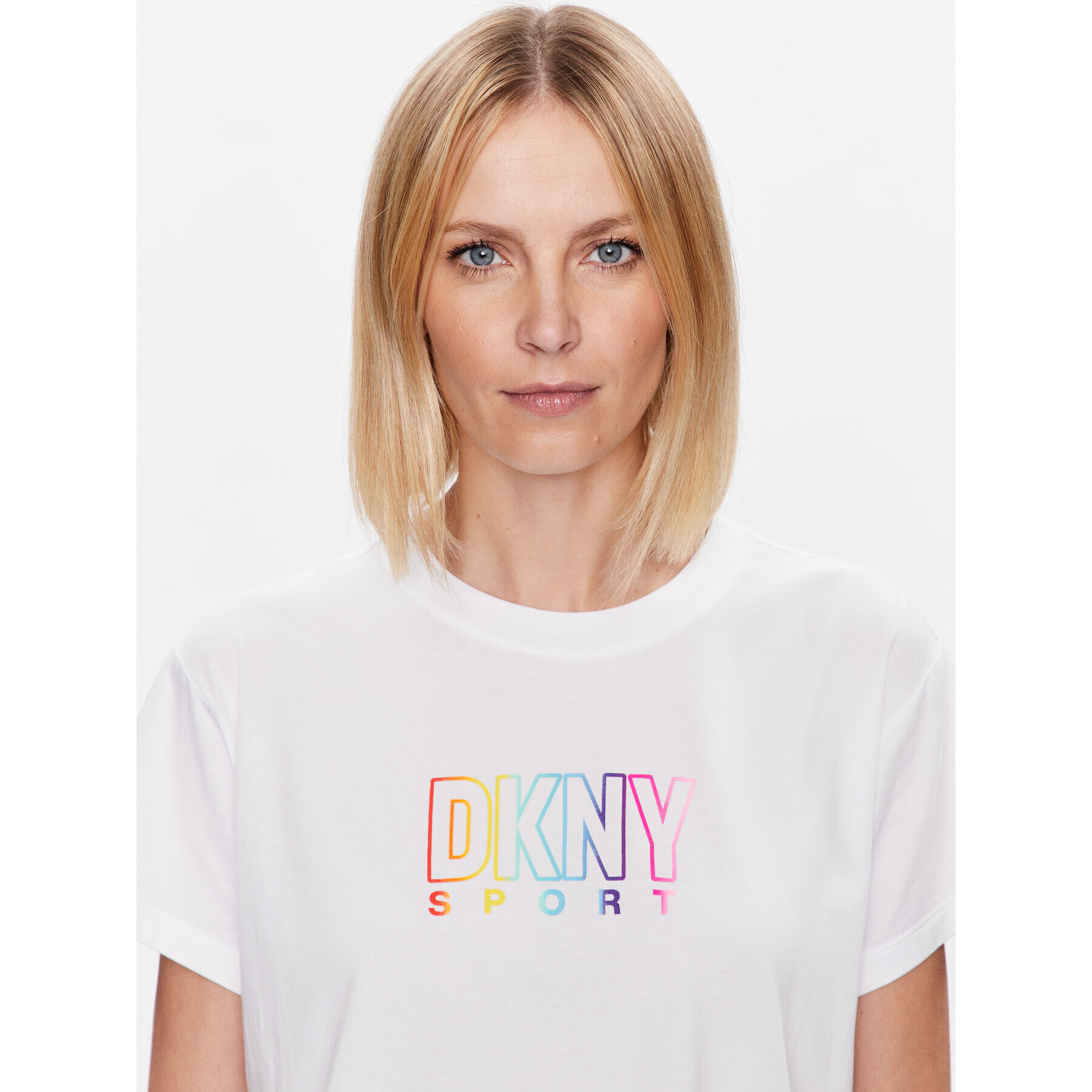 DKNY Sport Tricou DP3T8782 Alb Classic Fit - Pled.ro