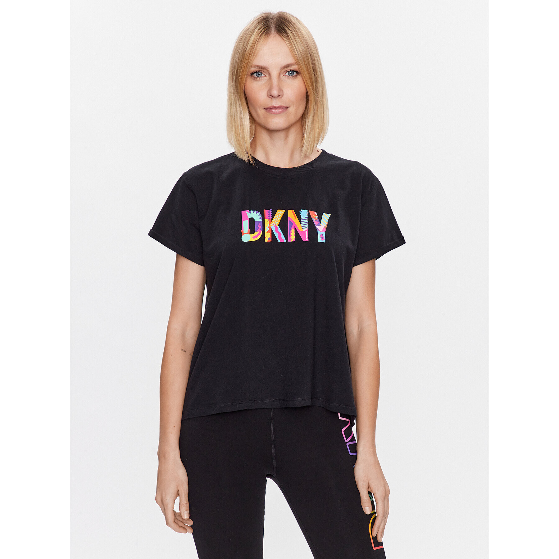 DKNY Sport Tricou DP3T9363 Negru Classic Fit - Pled.ro