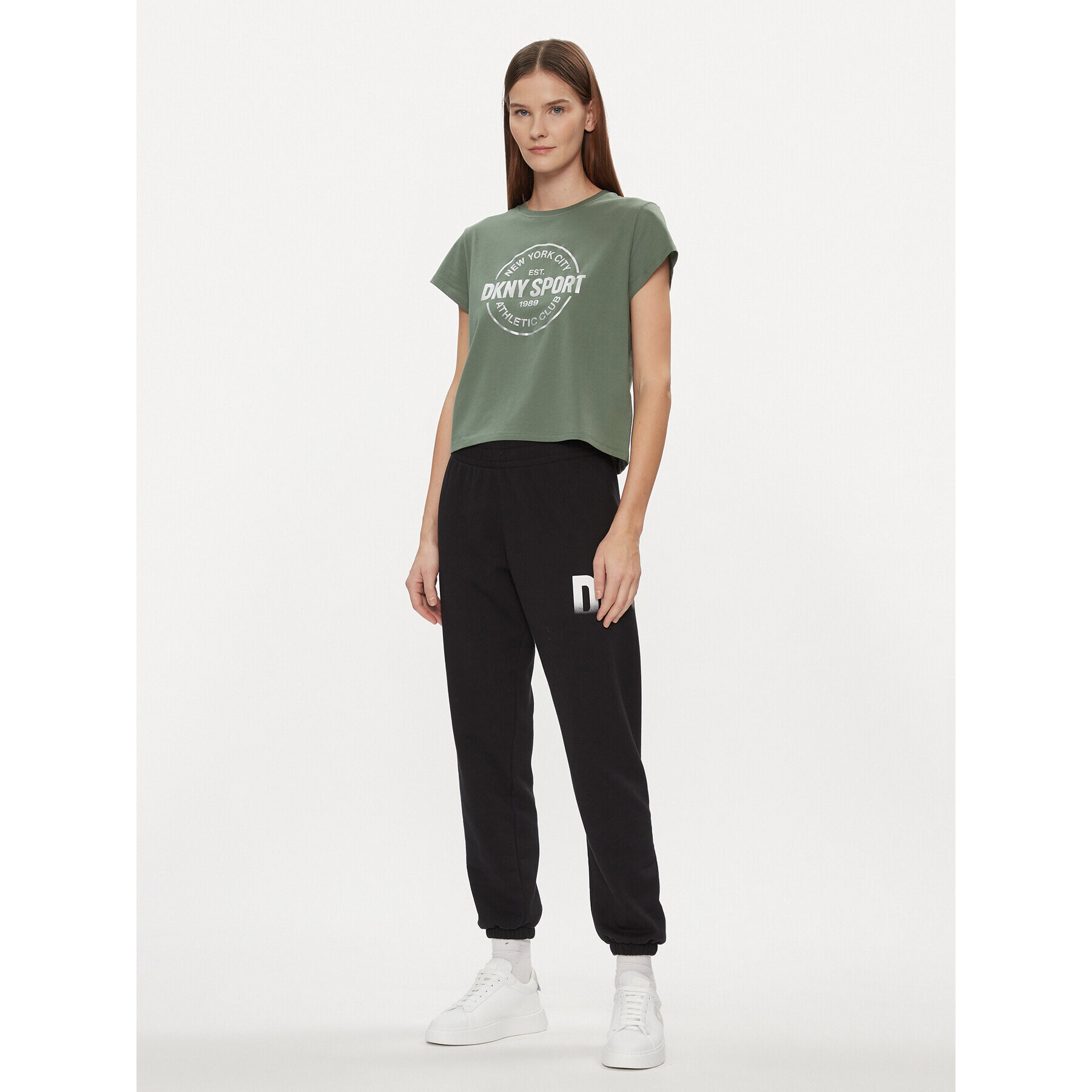 DKNY Sport Tricou DP3T9563 Verde Relaxed Fit - Pled.ro