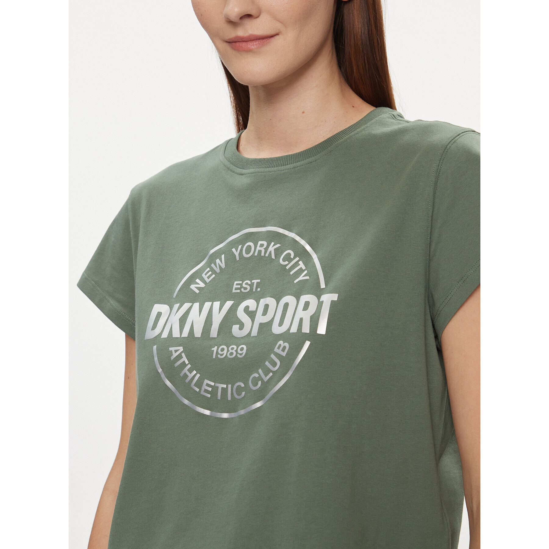 DKNY Sport Tricou DP3T9563 Verde Relaxed Fit - Pled.ro