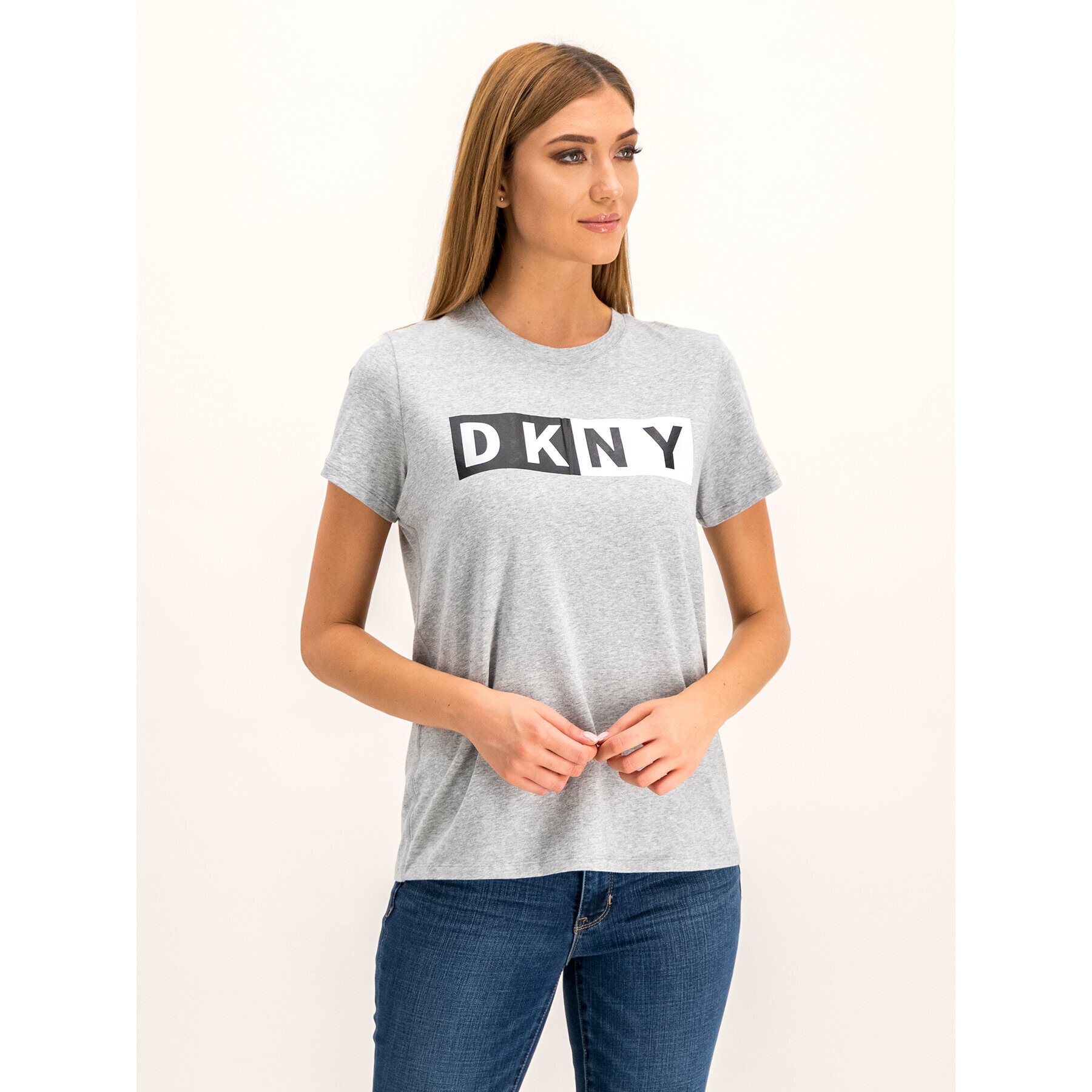 DKNY Sport Tricou DP8T5894 Gri Regular Fit - Pled.ro