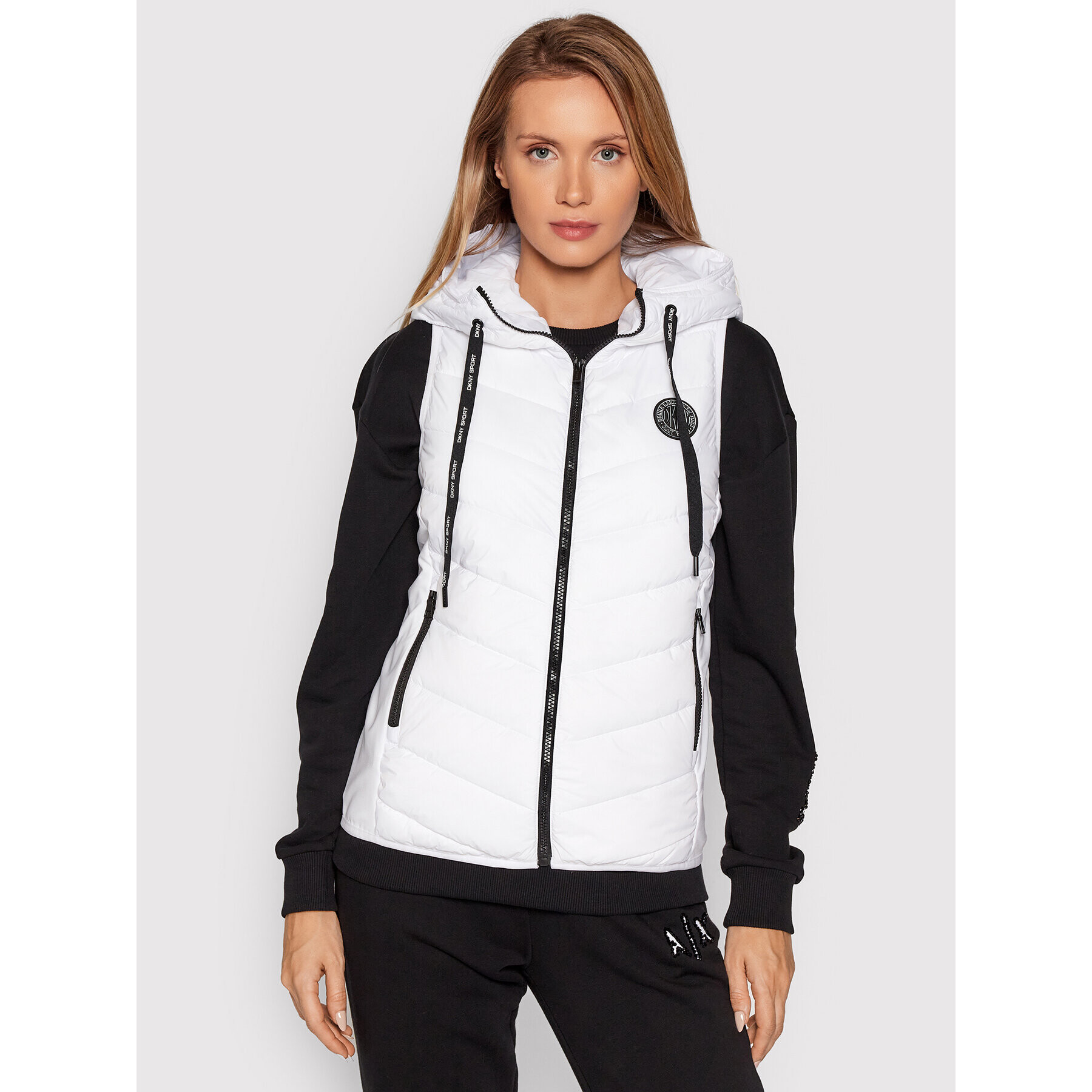 DKNY Sport Vestă DP1V3111 Alb Regular Fit - Pled.ro