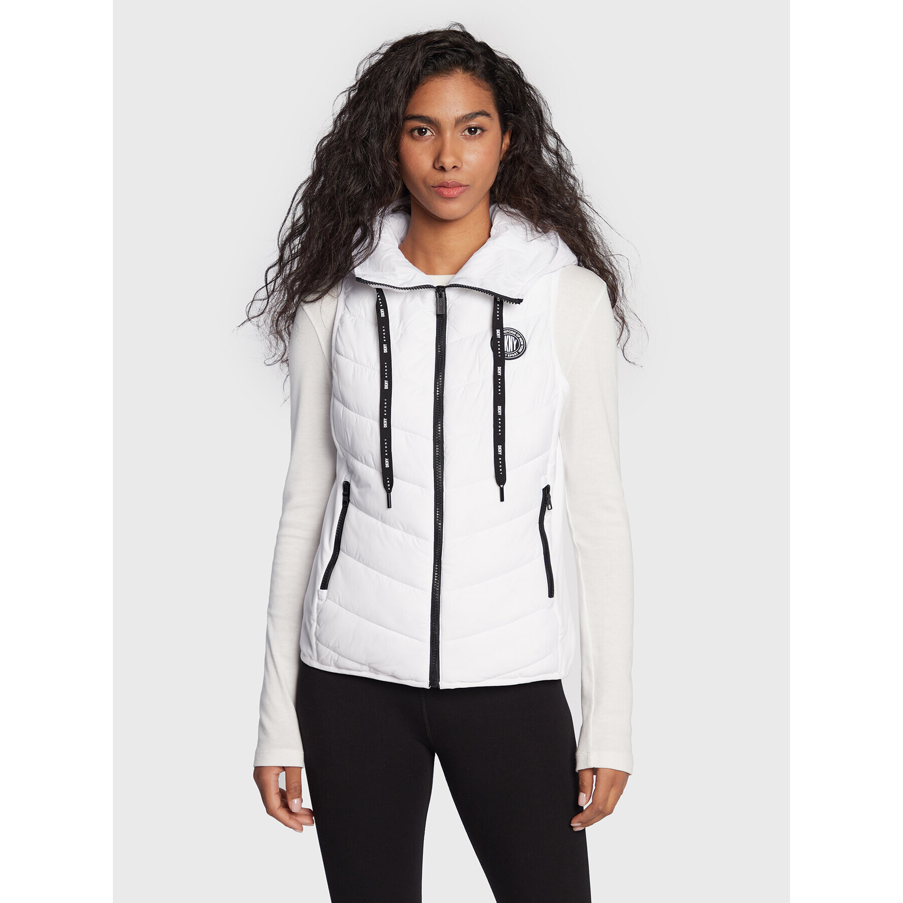 DKNY Sport Vestă DP2V3111 Alb Classic Fit - Pled.ro